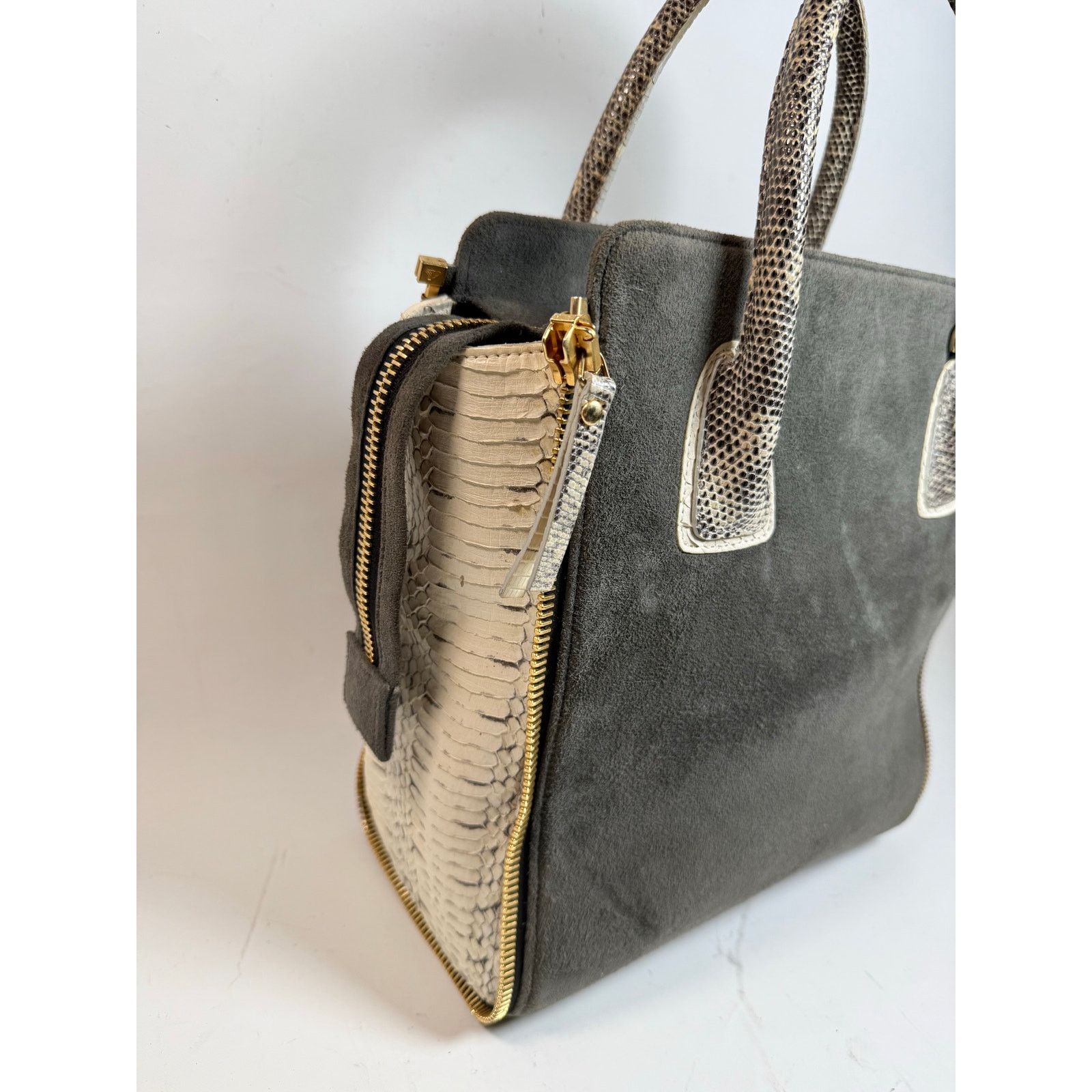 Designer Paige Gamble Ines Ponyhair Bag Python $2400 Size ONE SIZE - 11 Thumbnail