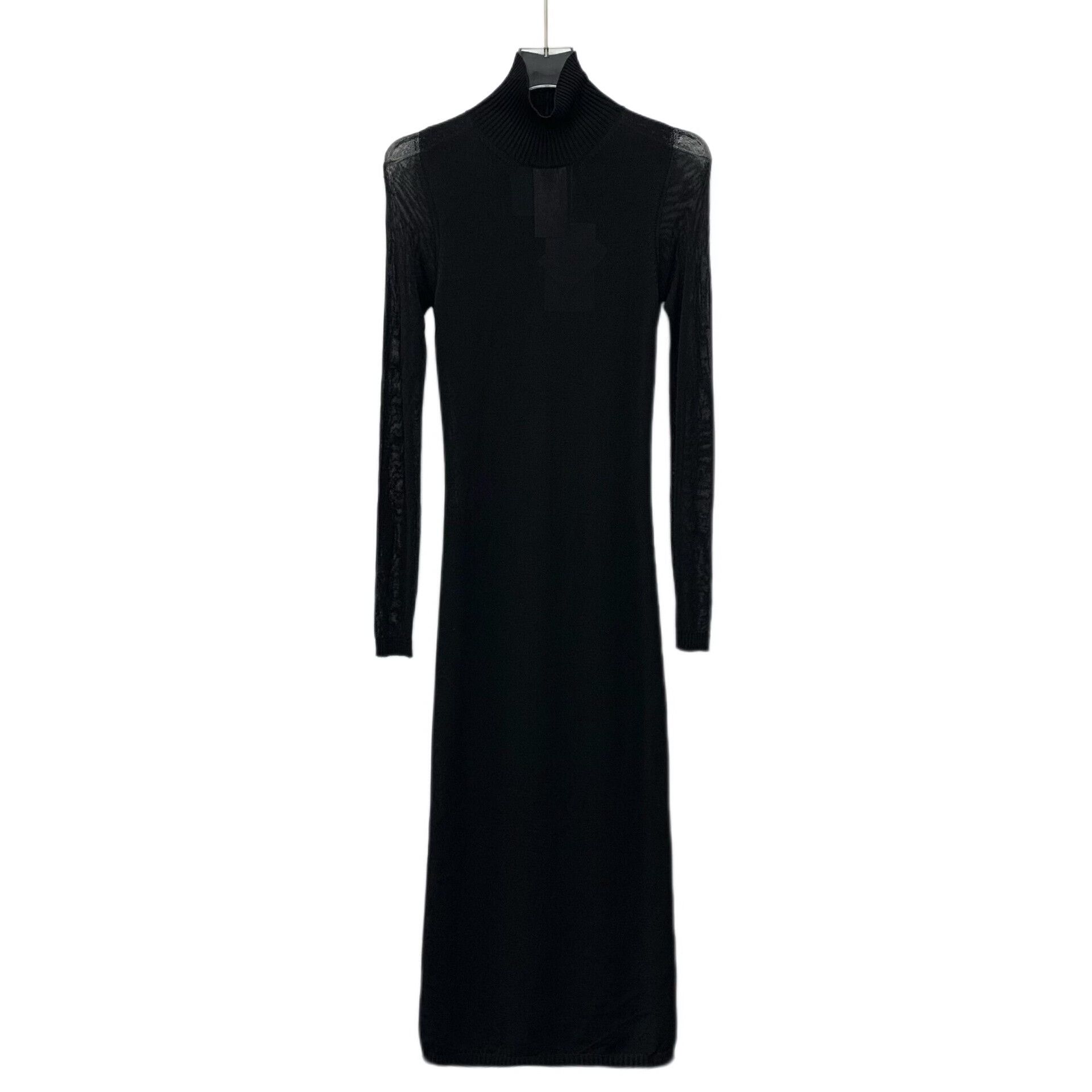 Max Mara black turtleneck long sleeve knit dress Size US XS / EU 42 / 0 - 1 Thumbnail