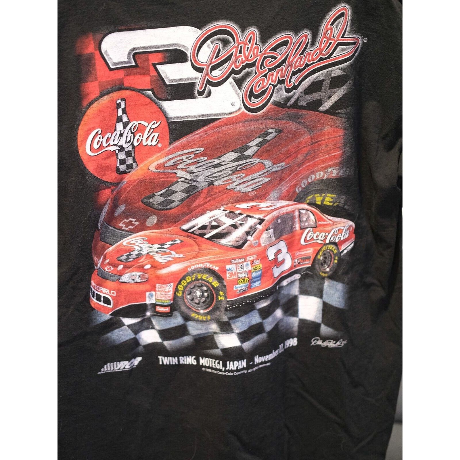 Coca Cola Vintage 90s Coca-Cola Dale Earnhardt NASCAR T-Shirt Mens XL Size US XL / EU 56 / 4 - 2 Thumbnail