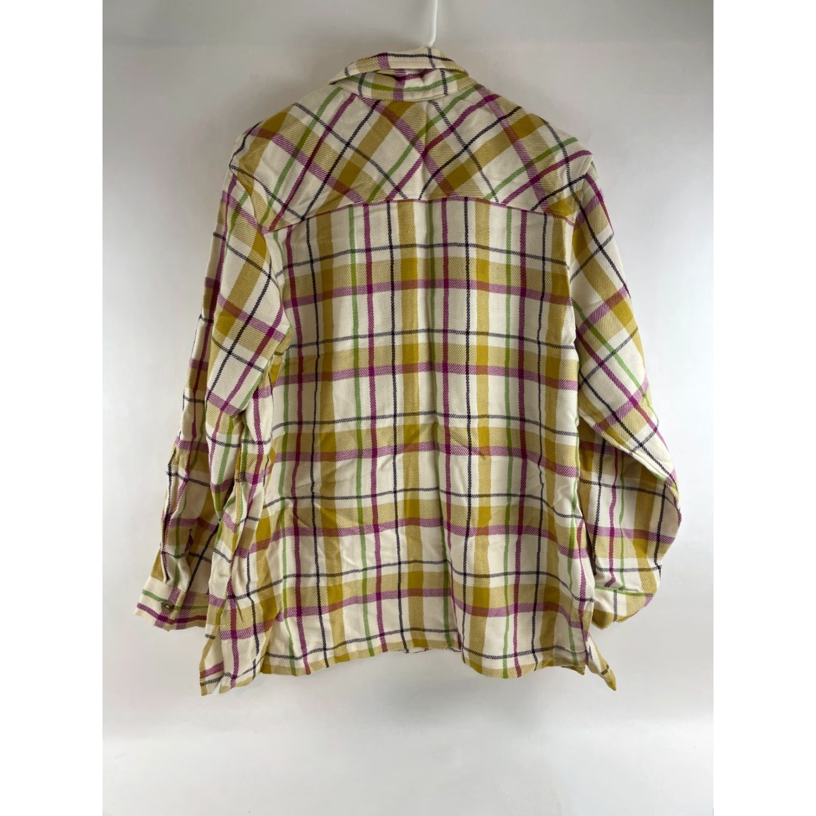 Vintage New York & Company Shacket Shirt Womens Large Mustard Button Up Pocket Flaps NWT Size L / US 10 / IT 46 - 2 Thumbnail