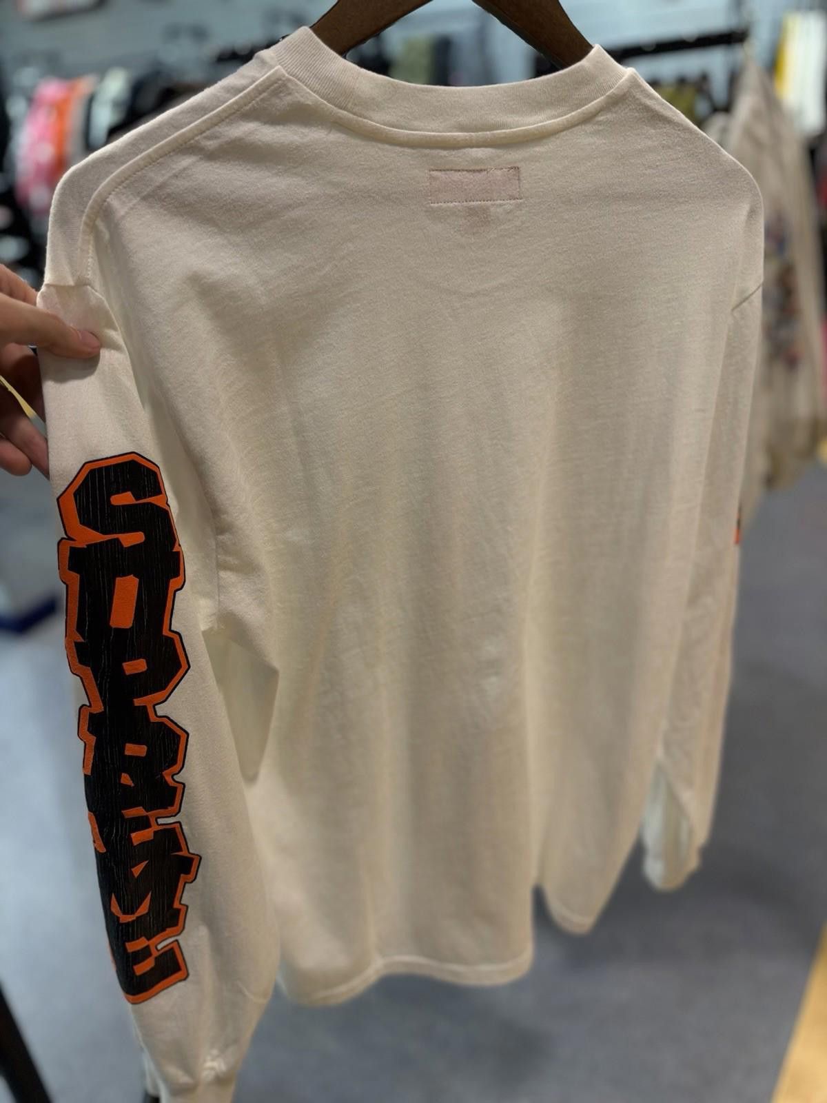 Supreme Supreme Cracked Long Sleeve Top Washed White Orange Size (S) Size US S / EU 44-46 / 1 - 9 Thumbnail