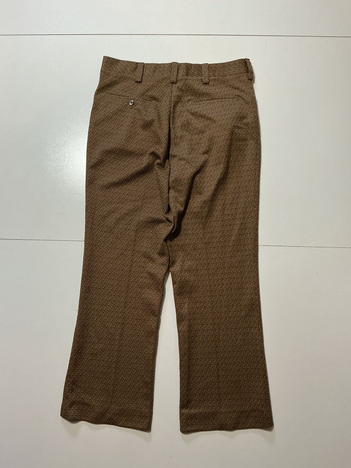 Vintage Vintage 70s Mod Groovy Flare Leisure Disco Polyester Pants Size US 34 / EU 50 - 3 Thumbnail