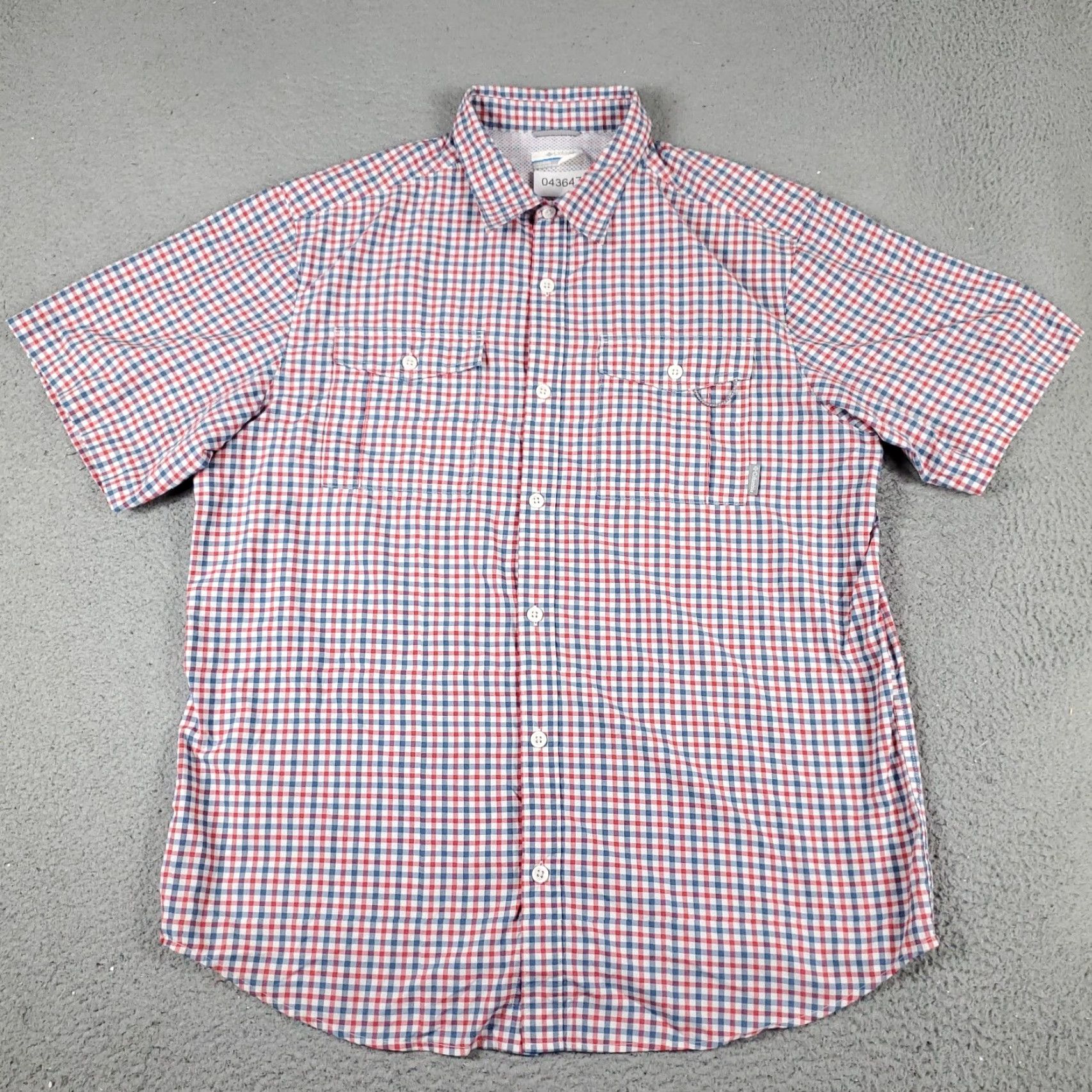 Vintage Columbia Shirt Mens Size Large Blue Red Check Casual Button Up Short Sleeve Size US L / EU 52-54 / 3 - 2 Thumbnail