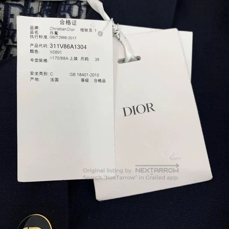 Other Dior Blue Silk Logo Print Jacket. Size US S / EU 44-46 / 1 - 6 Thumbnail