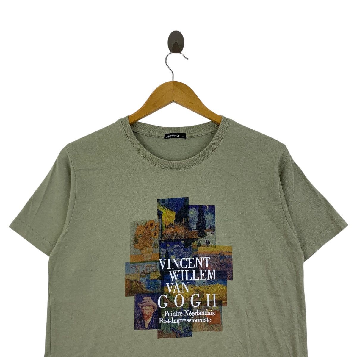 Vintage VINCENT VAN GOGH FINE ARTS Sunflowers Painting Tee Shirt Size L / US 10 / IT 46 - 2 Thumbnail
