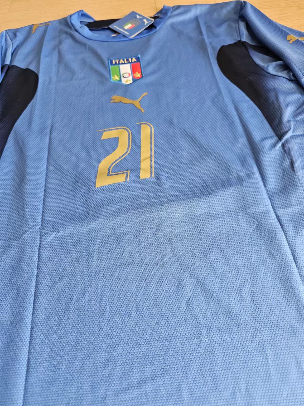 Other 2006 World Cup Italy 21 Andrea Pirlo Jersey Home Size US M / EU 48-50 / 2 - 4 Thumbnail