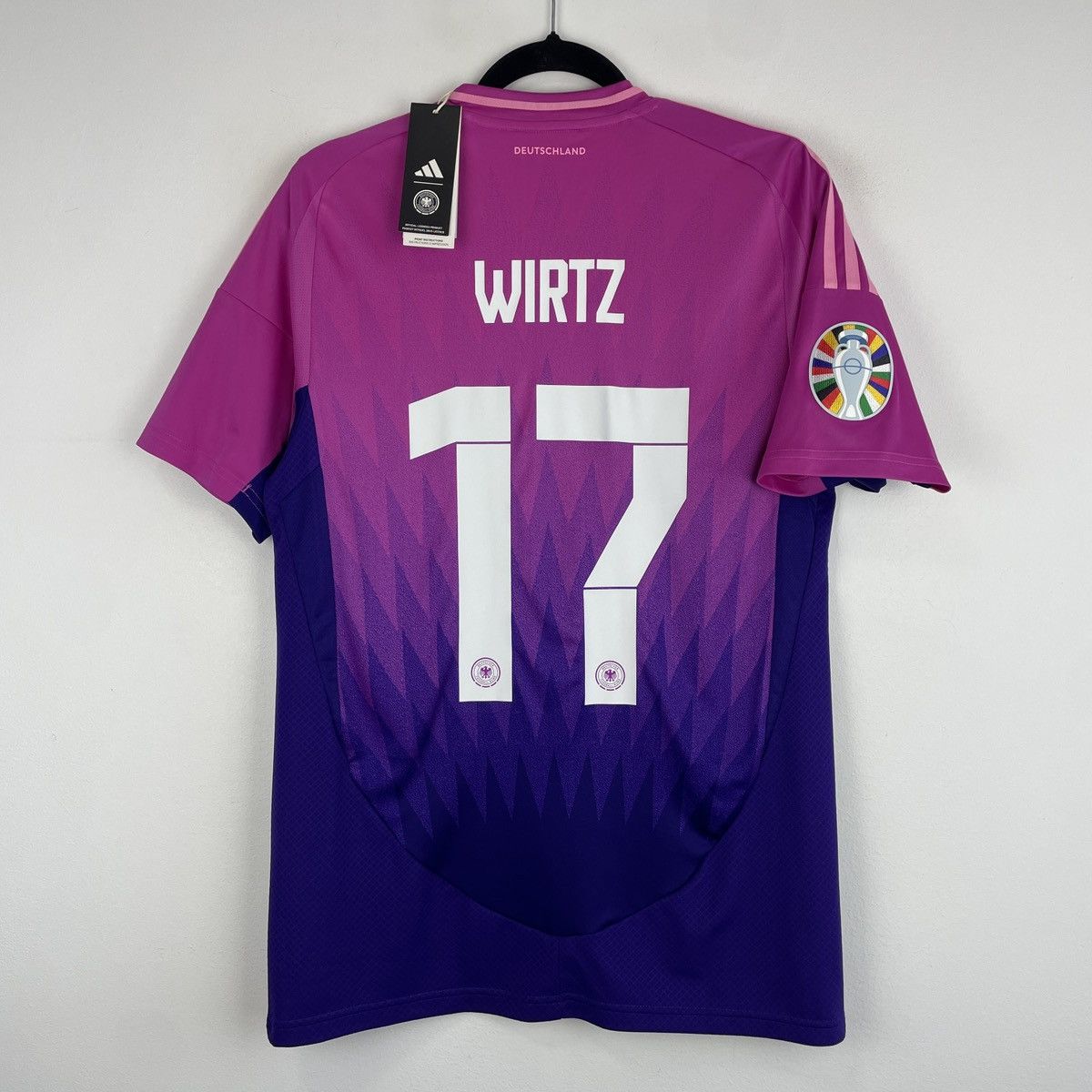 Adidas Germany Florian Wirtz Adidas Pink Jersey Euro 2024 size M Size US M / EU 48-50 / 2 - 1 Thumbnail