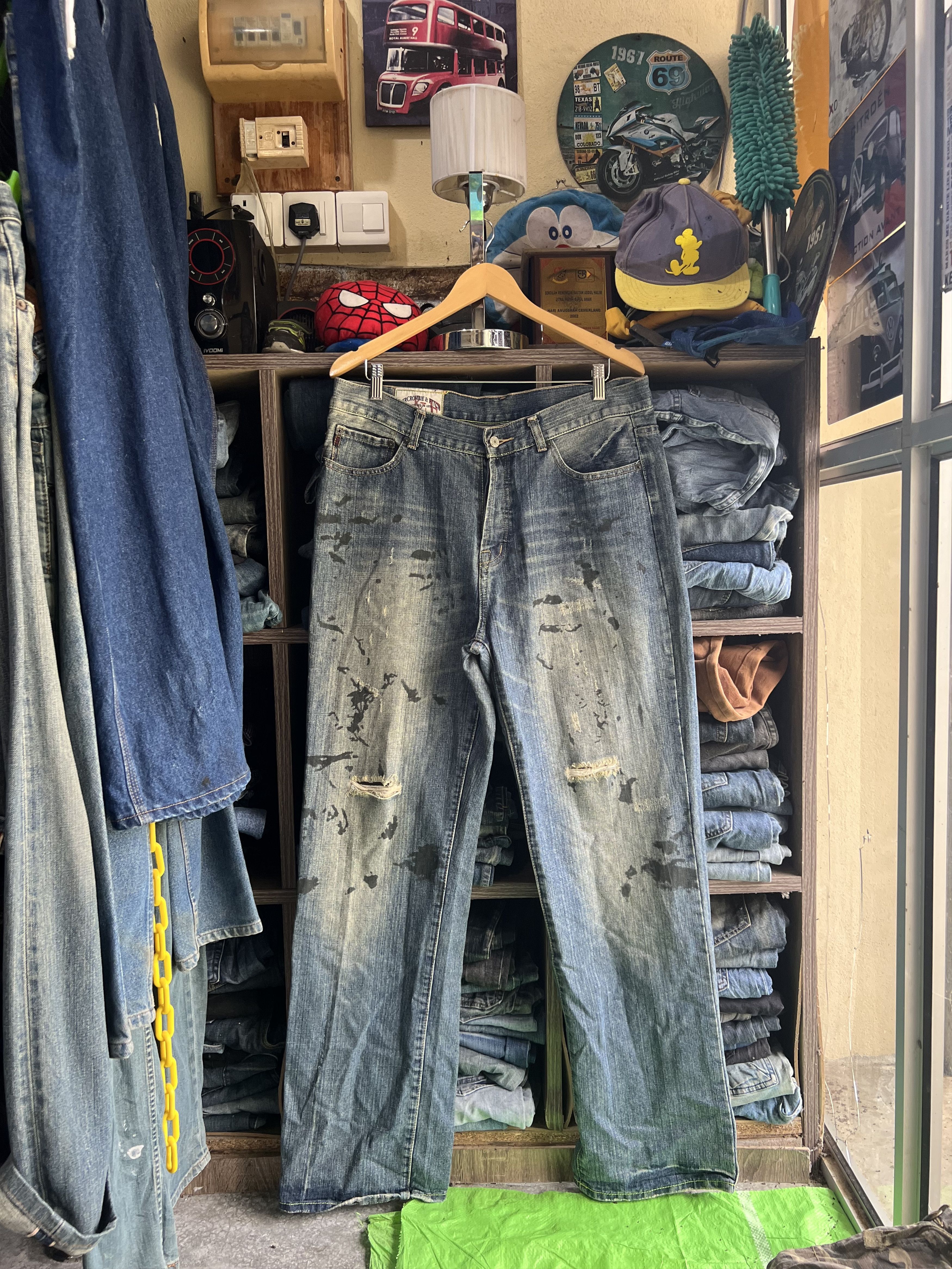 Abercrombie & Fitch 🔥Abercrombie & Fitch Boot Cut Distressed Denim Size US 36 / EU 52 - 21 Thumbnail