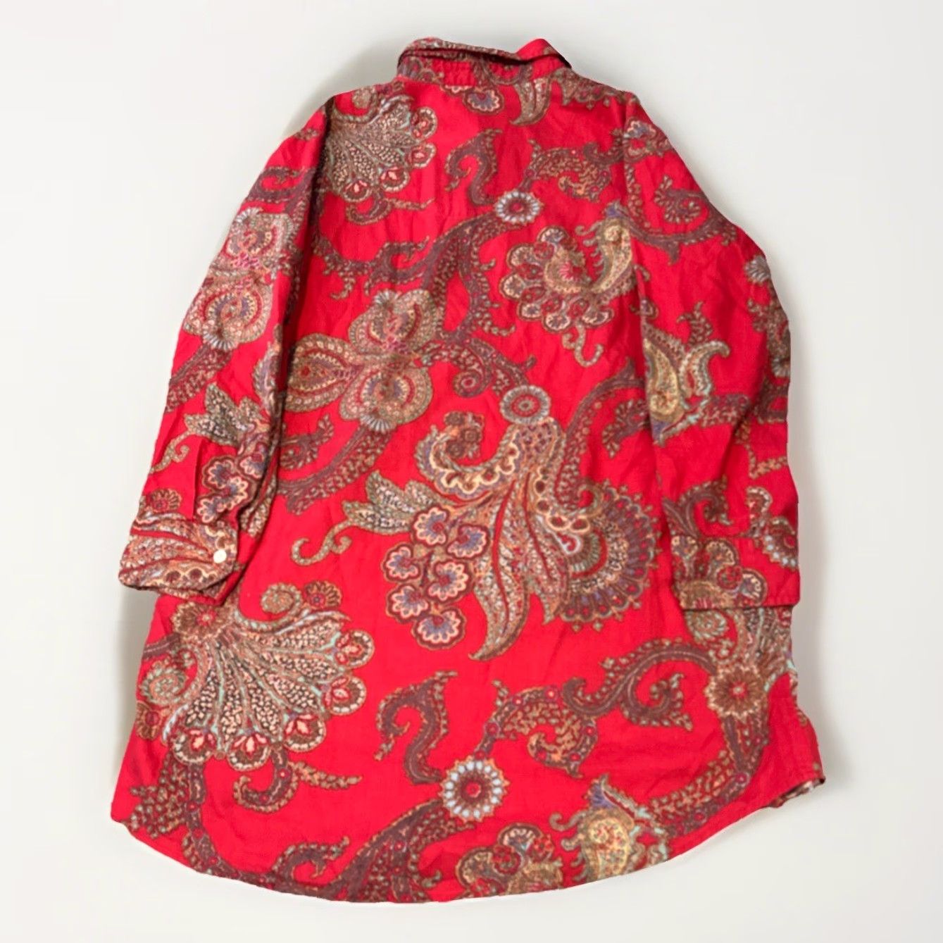 Ralph Lauren VINTAGE Lauren Ralph Lauren Red Paisley Button-Down Shirt L Adult Unisex Long Sleeve 90s Size US L / EU 52-54 / 3 - 2 Thumbnail