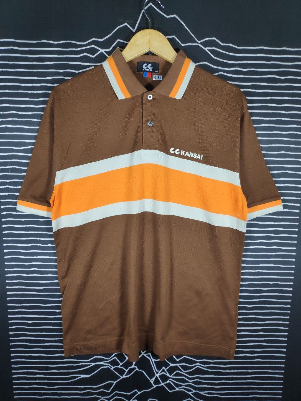 Japanese Brand × Kansai Yamamoto Vtg 90s CC Kansai Yamamoto Logo Colorblock Polo Size L Size US L / EU 52-54 / 3 - 1 Thumbnail