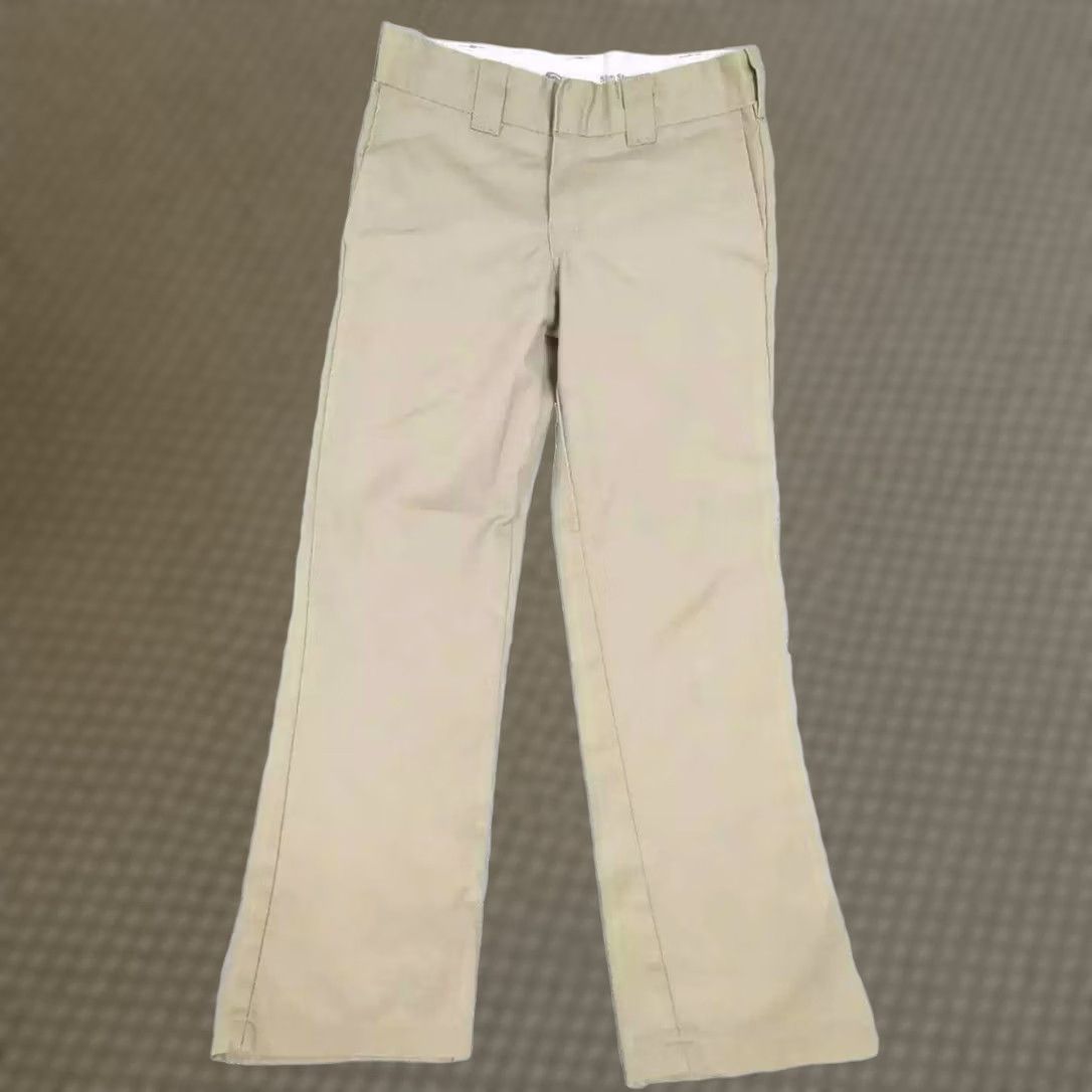 Dickies Dickies Slim Straight Chino Pants Mens 32x30 Beige Cotton Blend Zip Fly Size US 32 / EU 48 - 1 Thumbnail