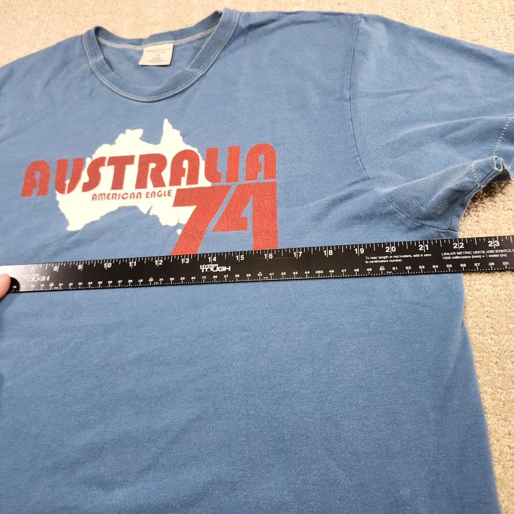 American Eagle Outfitters VINTAGE American Eagle Shirt Men L Blue 90s Single Stitch Y2K Australia Cotton Short Sleeve Crew Neck Mens Size US L / EU 52-54 / 3 - 6 Thumbnail