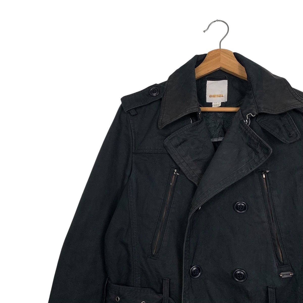 Diesel Diesel Double Breasted Black Coat Size US S / EU 44-46 / 1 - 6 Thumbnail