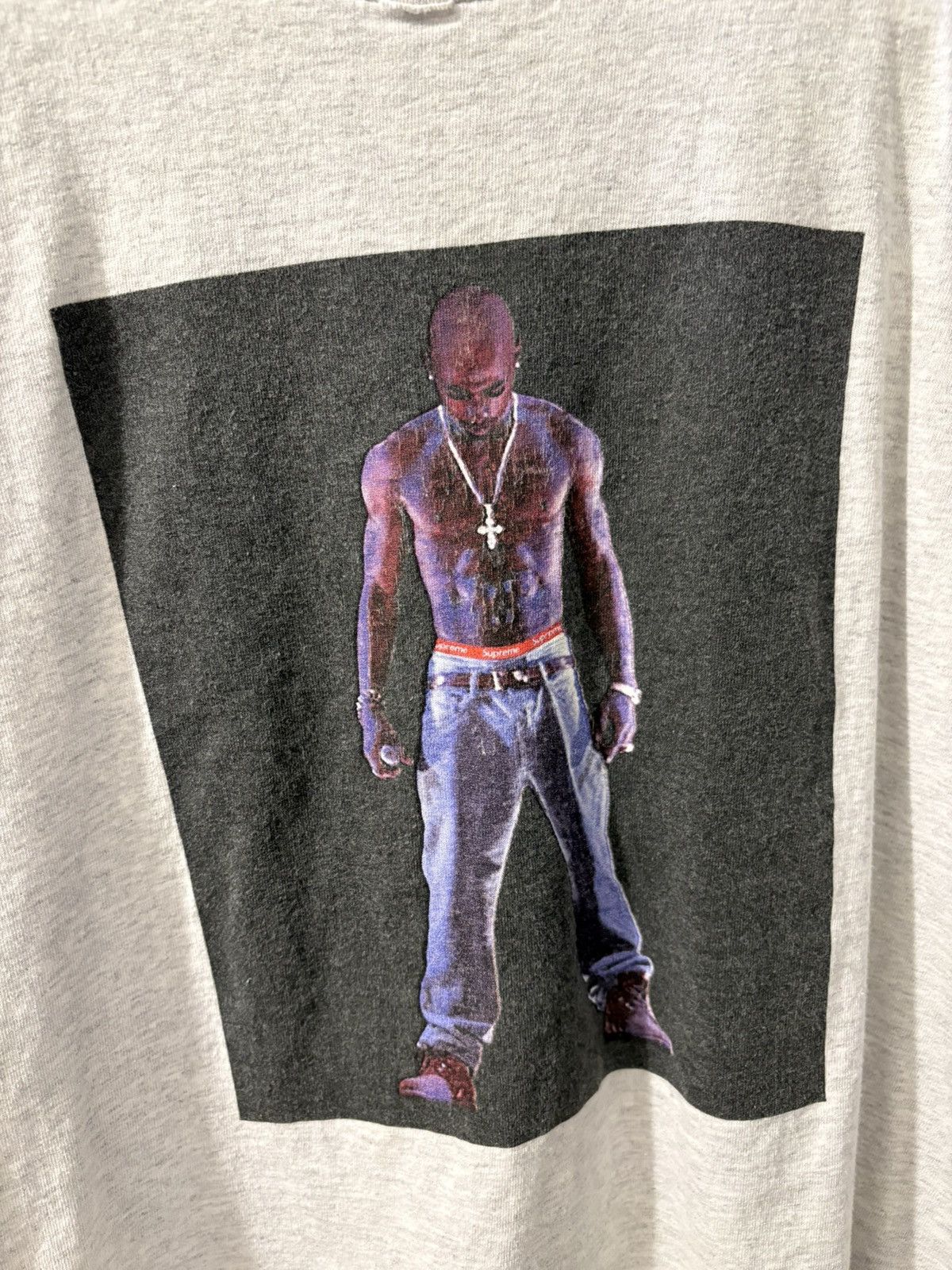 Supreme Supreme Tupac 2Pac Tee Gray Size M Size US M / EU 48-50 / 2 - 2 Thumbnail
