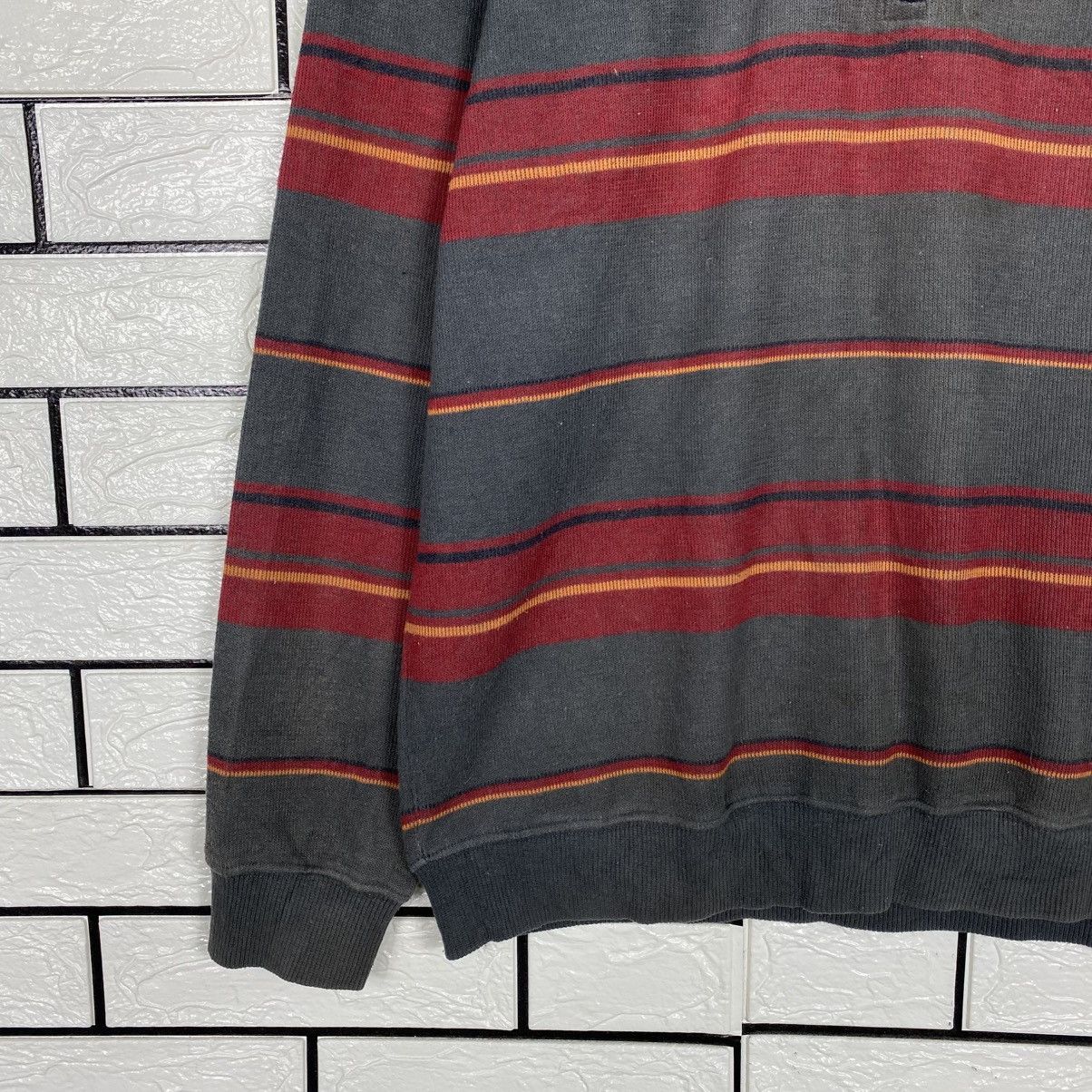 Issey Miyake 📌Vintage Anorak Sweatshirt Simple Life Striped Size US L / EU 52-54 / 3 - 5 Thumbnail