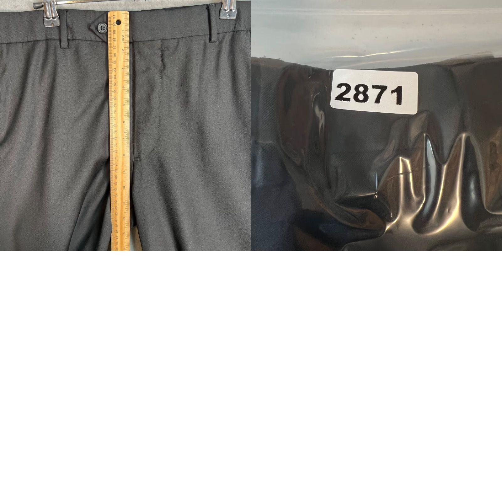 Vintage Freemans Sporting Club Mens Pants 36 x 28 Slim Black Tailored Wool Blend Size US 36 / EU 52 - 8 Thumbnail