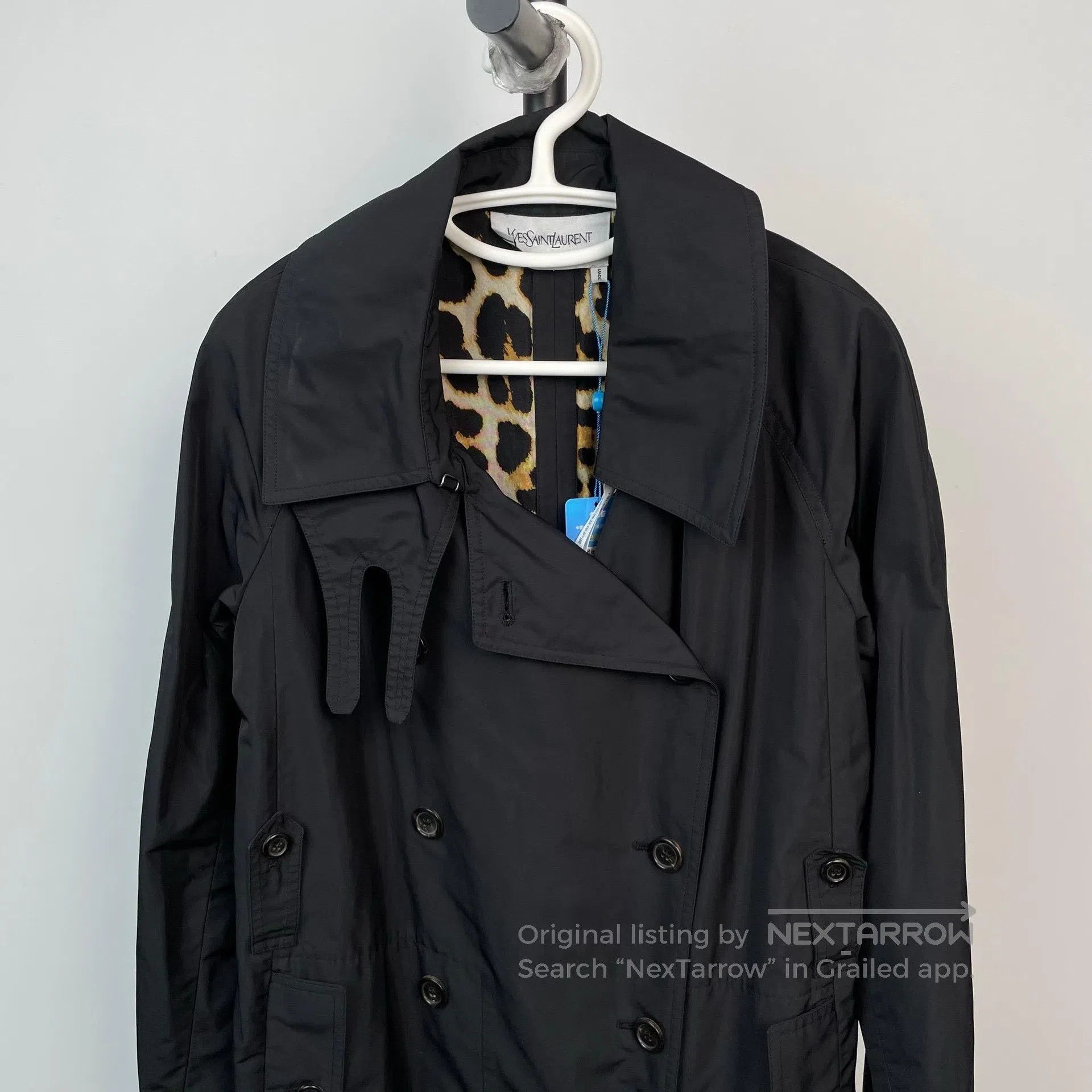 Saint Laurent Paris Saint Laurent Paris Black Leopard Print Lined Double Breas Size US M / EU 48-50 / 2 - 3 Thumbnail