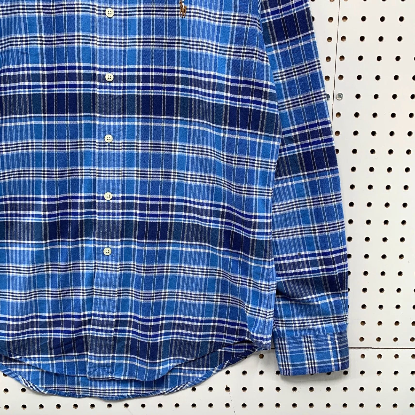Ralph Lauren Ralph Lauren Shirt Mens S Blue Plaid Flannel Button-Down Long Sleeve Pony Vintage: No Size US S / EU 44-46 / 1 - 6 Thumbnail