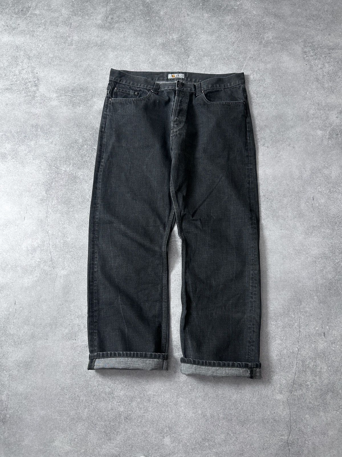 Carhartt Vintage Carhartt Black washed baggy jeans mens y2k Size US 34 / EU 50 - 3 Thumbnail