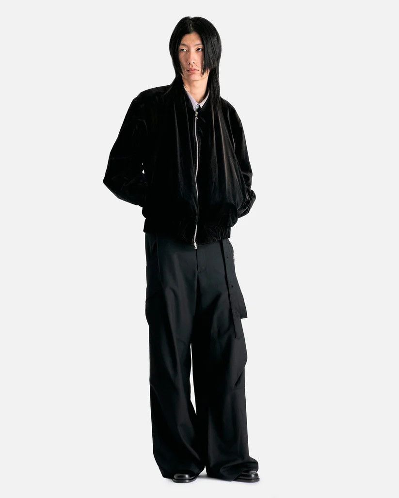 JiyongKim o1s1v1r1oon0925 Bleached Velvet Shawl Collar Bomber in Black Size US M / EU 48-50 / 2 - 2 Thumbnail