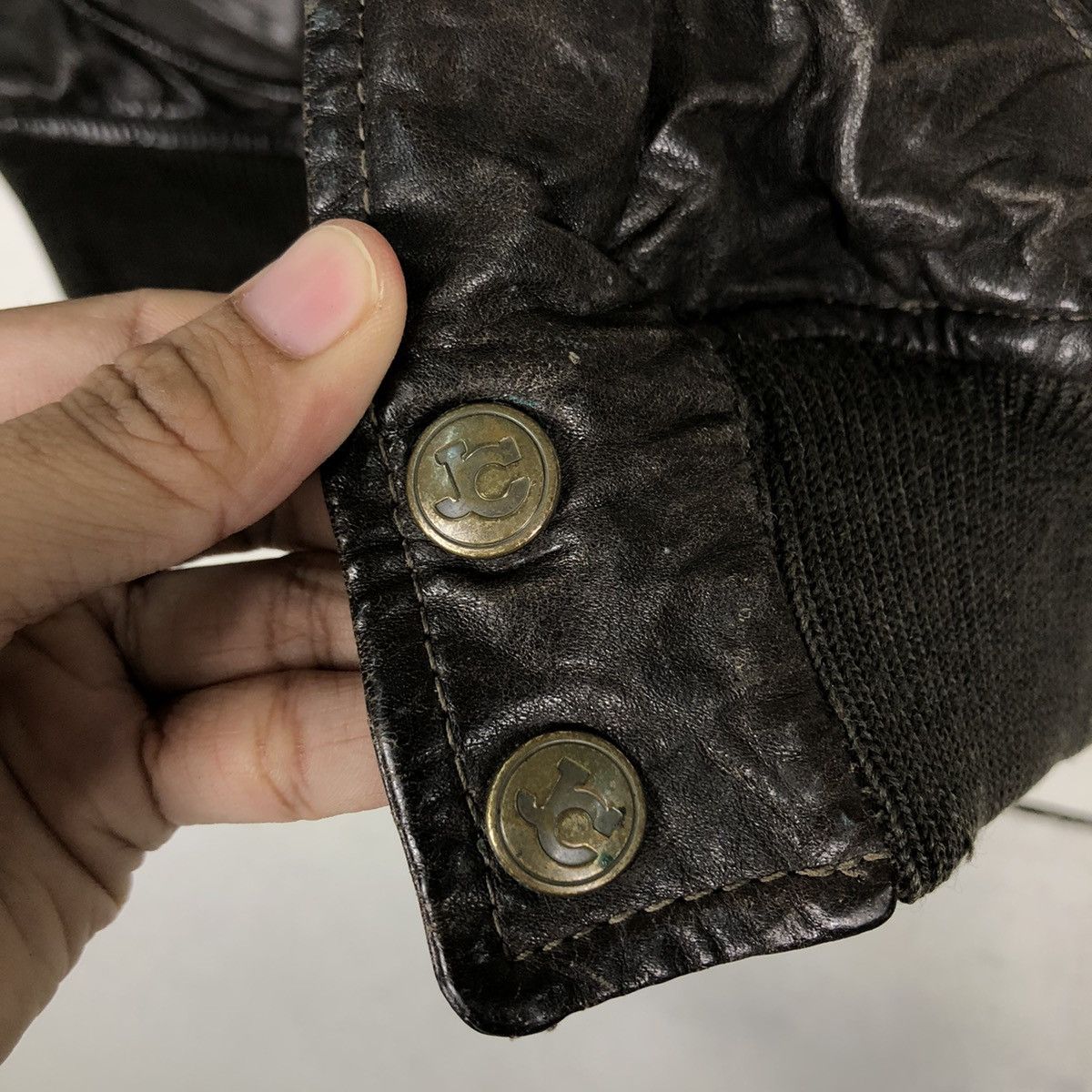 Japanese Brand 🔥Vintage Fly Leather Jacket JC Havard Japan Issey Miyake Size US L / EU 52-54 / 3 - 16 Thumbnail