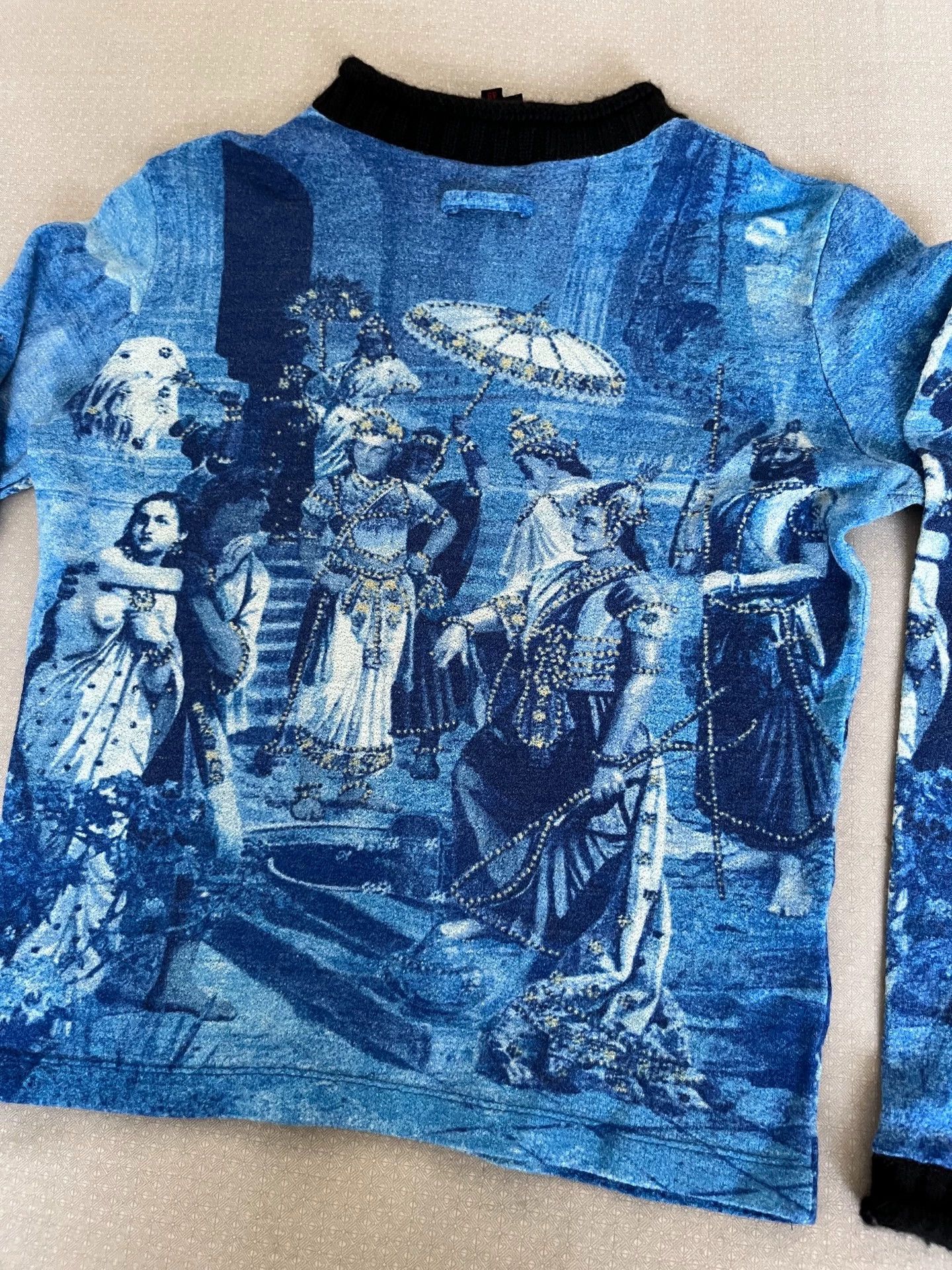 Jean Paul Gaultier Jean Paul Gaultier Vintage Palace Figure Print Knit Top Size US M / EU 48-50 / 2 - 6 Thumbnail