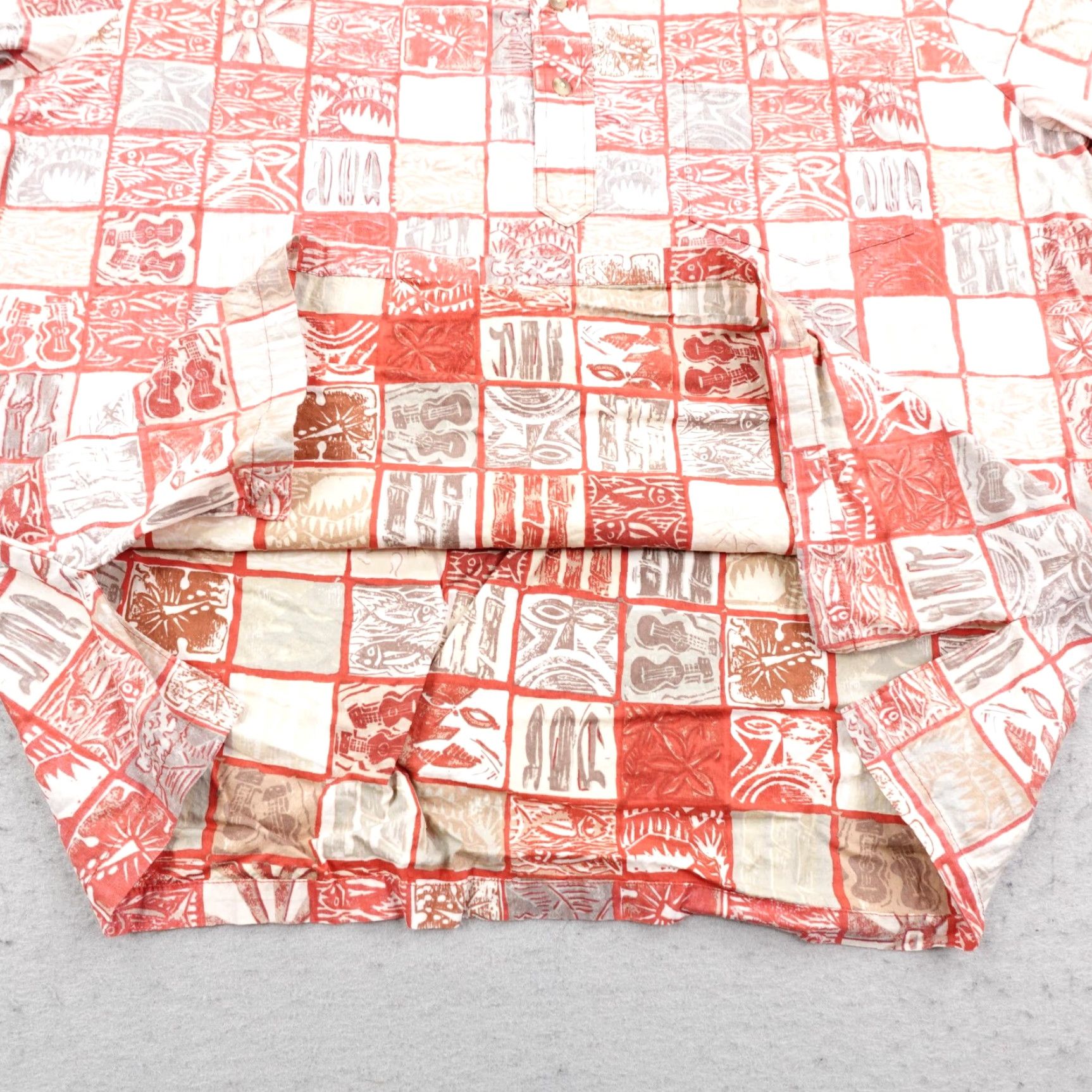 Vintage VINTAGE Kahala Shirt Men 2XL Red White Hawaiian Reverse Print Pullover Aloha Tiki Tribal Shirt Mens Size US XXL / EU 58 / 5 - 4 Thumbnail