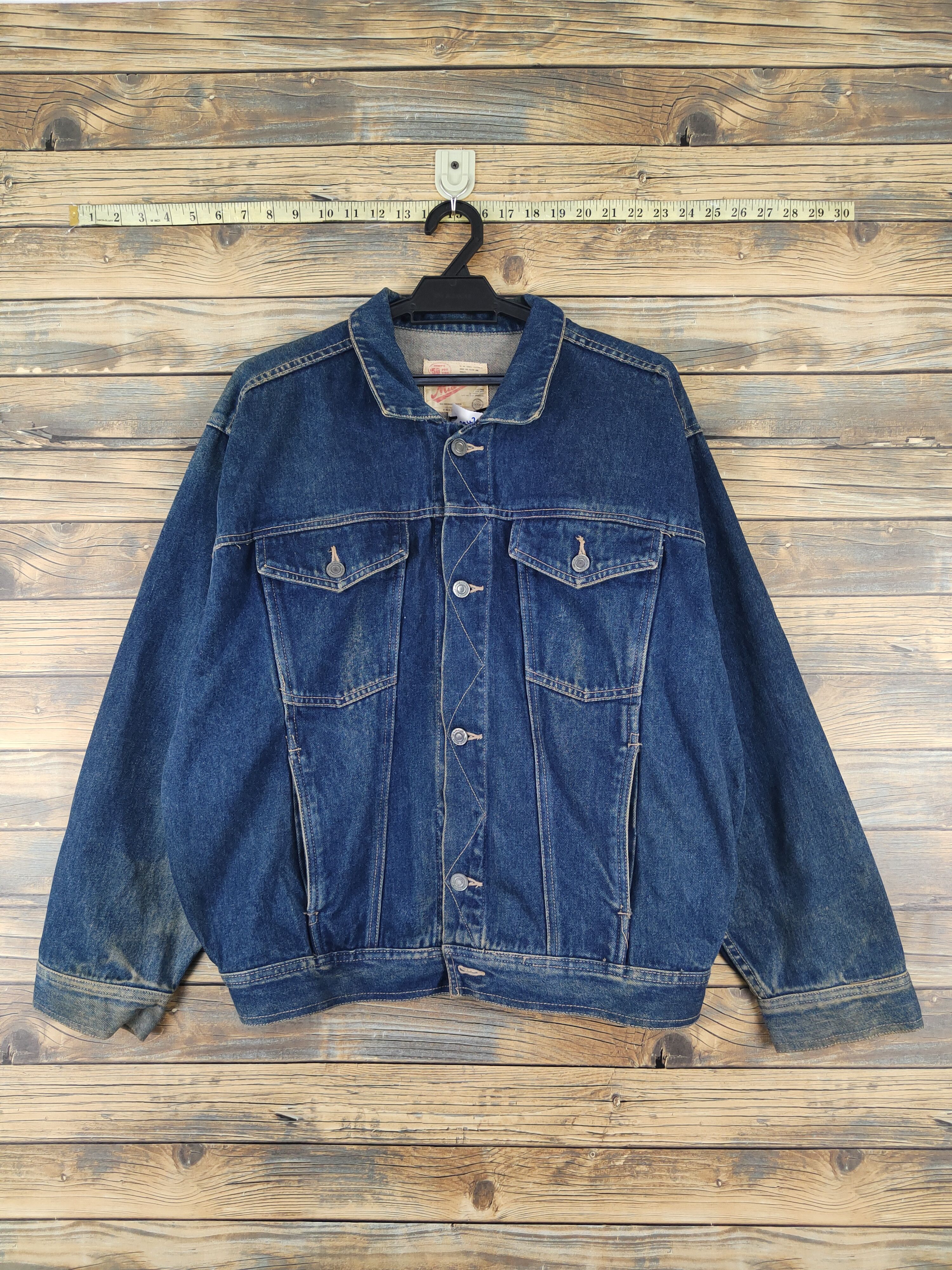 Japanese Brand Mid Course vintage Blue Denim Jackets #W2043 Size US M / EU 48-50 / 2 - 1 Thumbnail
