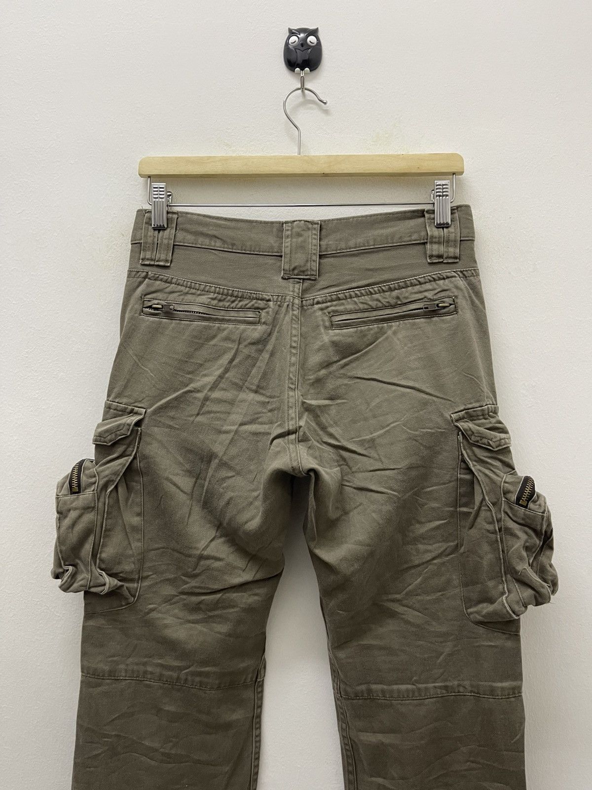 Japanese Brand Rare Vintage ROOT THREE 3D Pocket Flare Cargo Pant Size US 29 - 14 Thumbnail