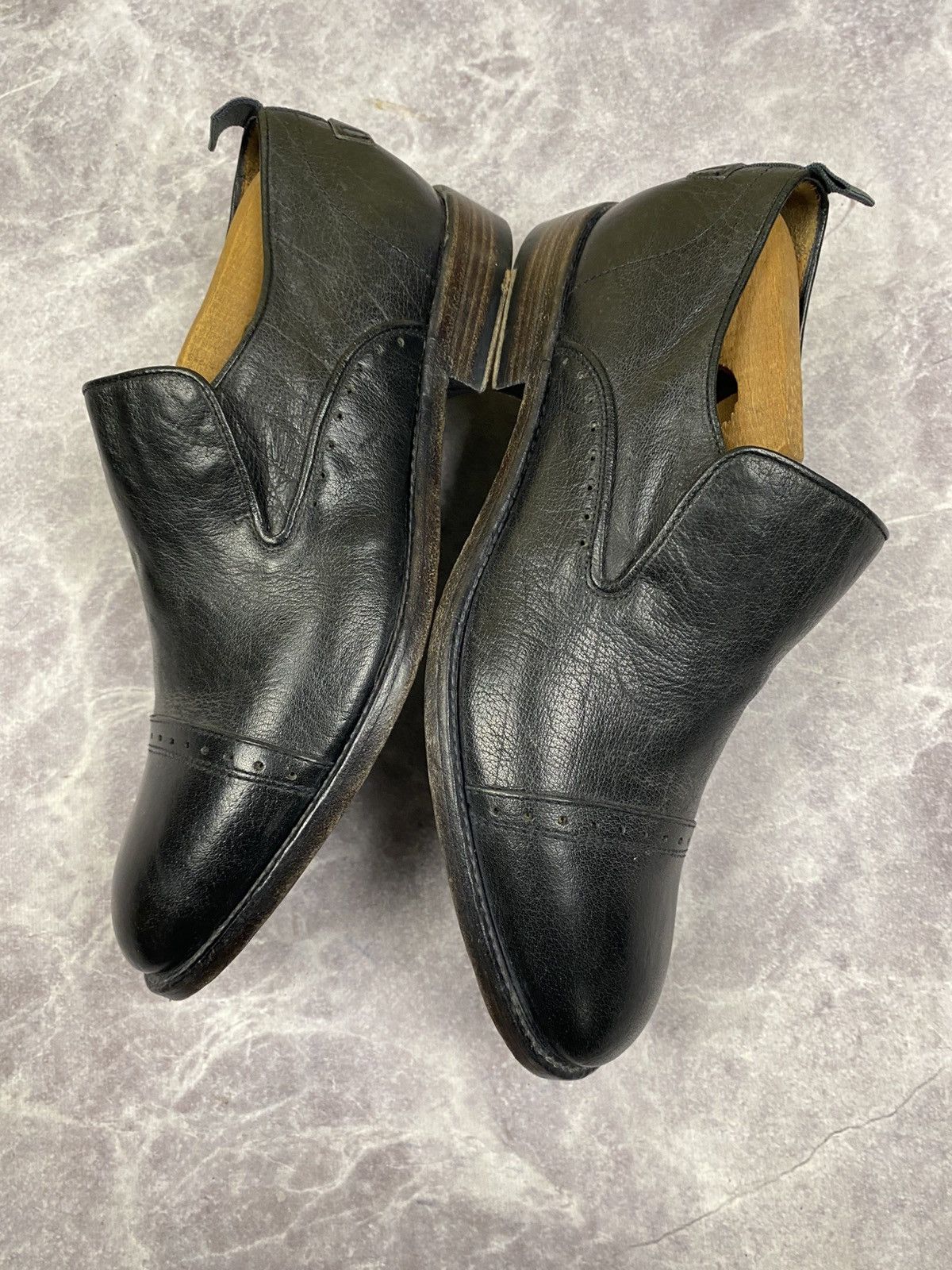 Barracuda Barracuda Italian Black Leather Shoes Size: 40 Size US 7 / EU 40 - 4 Thumbnail