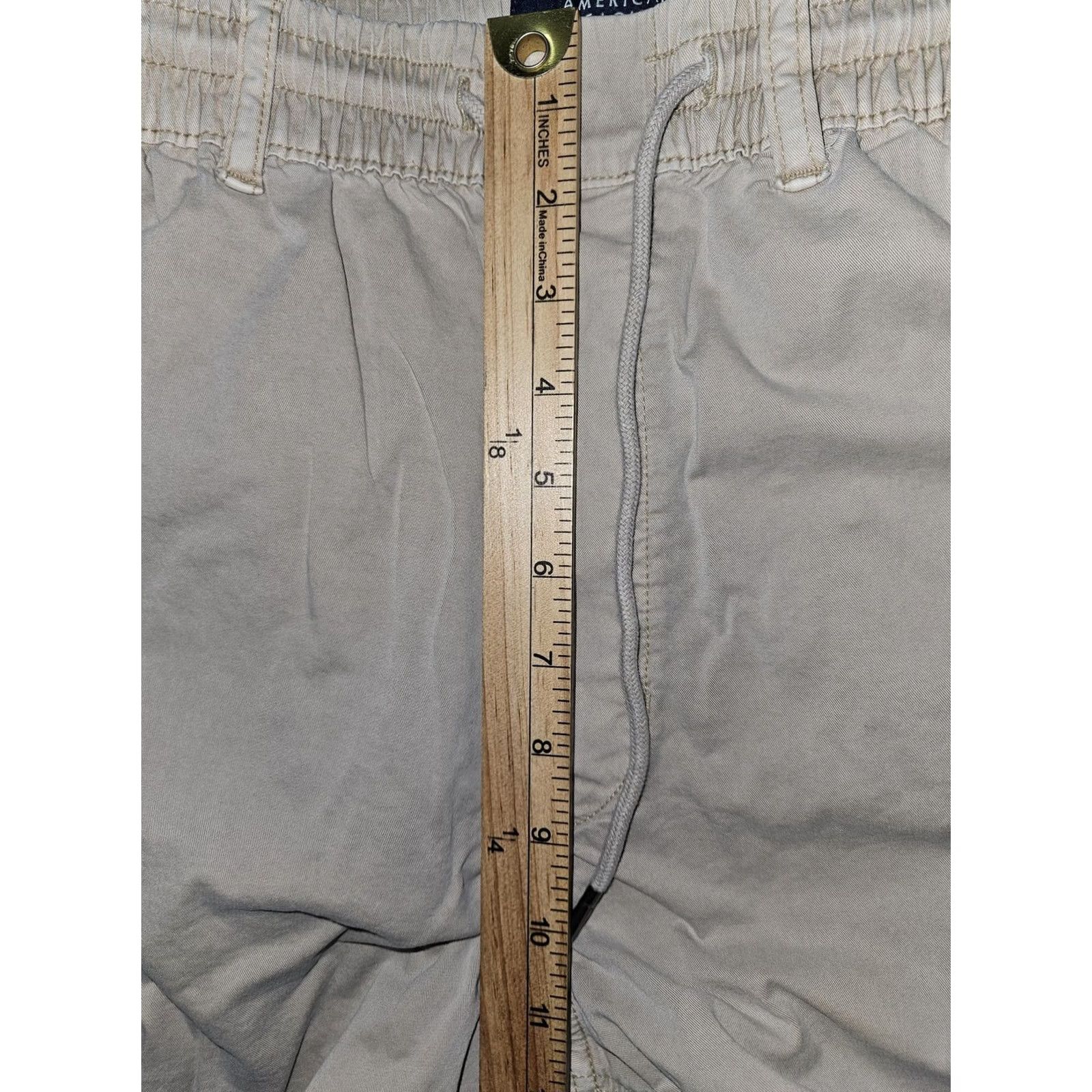 Vintage VINTAGE? No. American Eagle Pants Mens Small Beige Flex Joggers Elastic Waist Drawstring Size US 29 - 5 Thumbnail