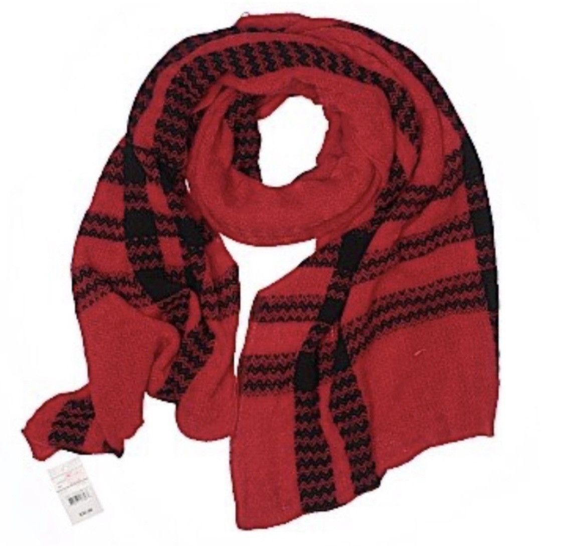 Other SUPER WARM & COZY RED & BLK PRINT SCARF Size ONE SIZE - 1 Thumbnail