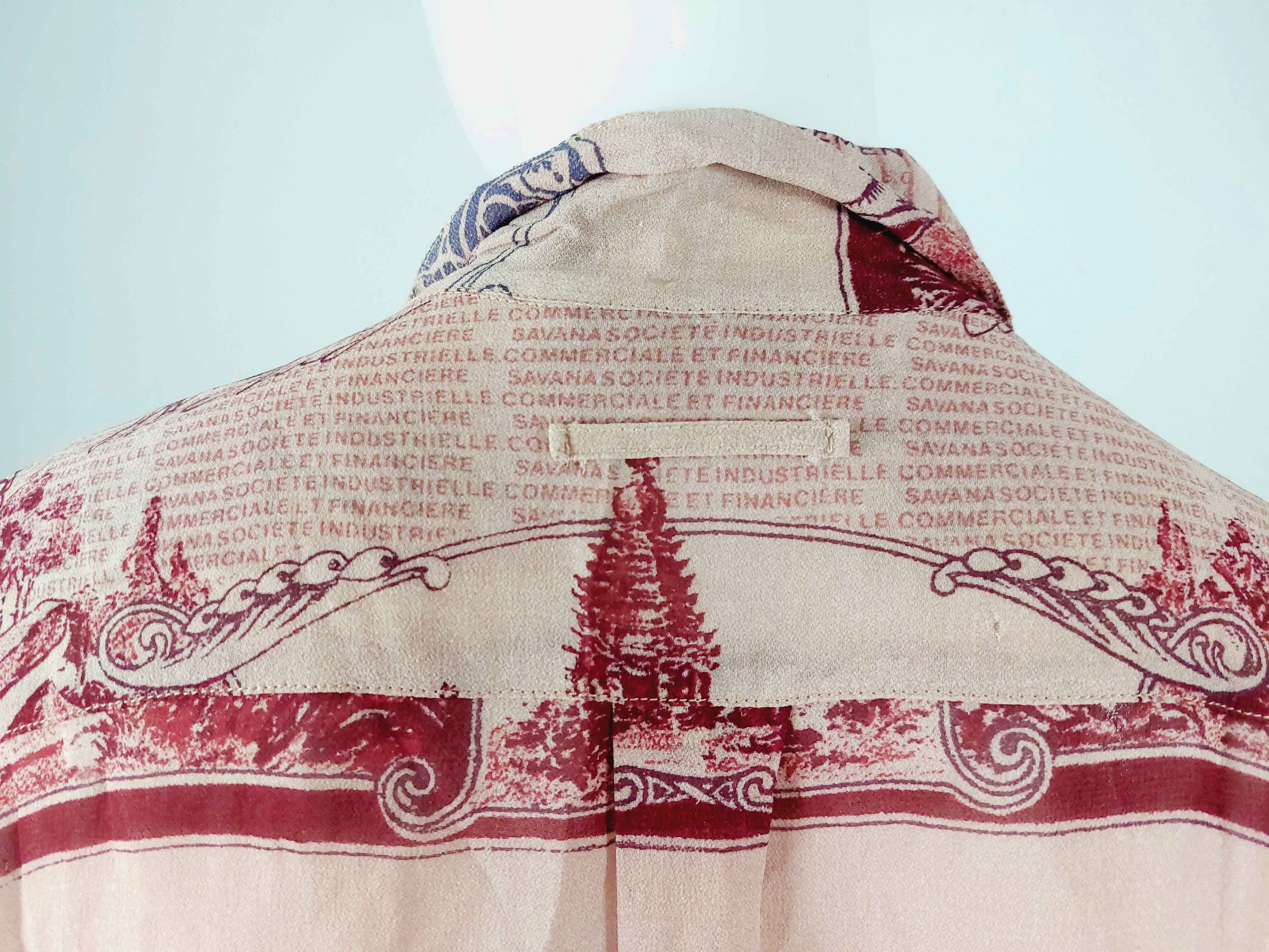 Jean Paul Gaultier 1986 Jean Paul Gaultier Pour Gibo Savana Africa Stamp Shirt Size US M / EU 48-50 / 2 - 12 Thumbnail