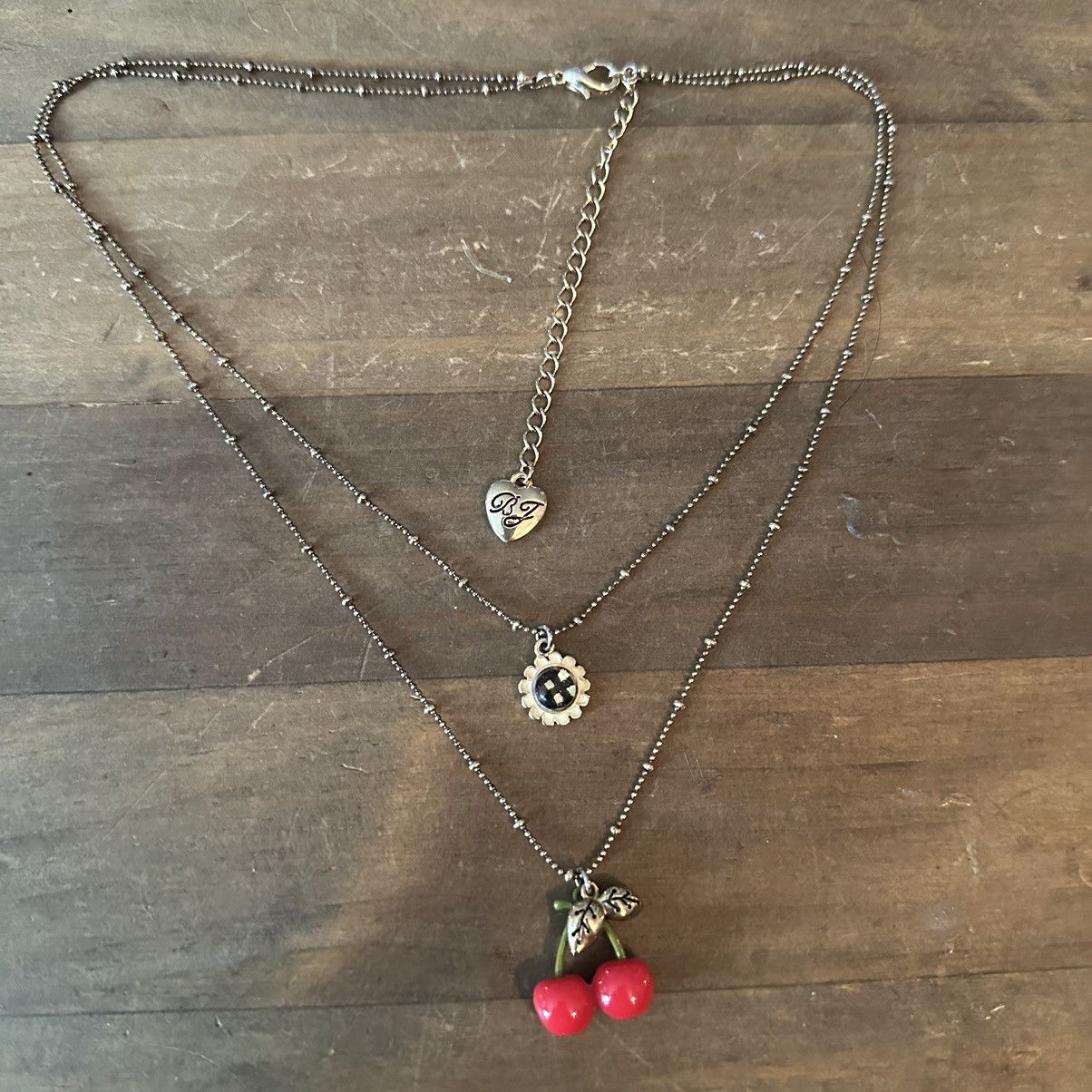 Betsey Johnson Betsey Johnson Cherry Pie layered pendant necklace Size ONE SIZE - 2 Thumbnail