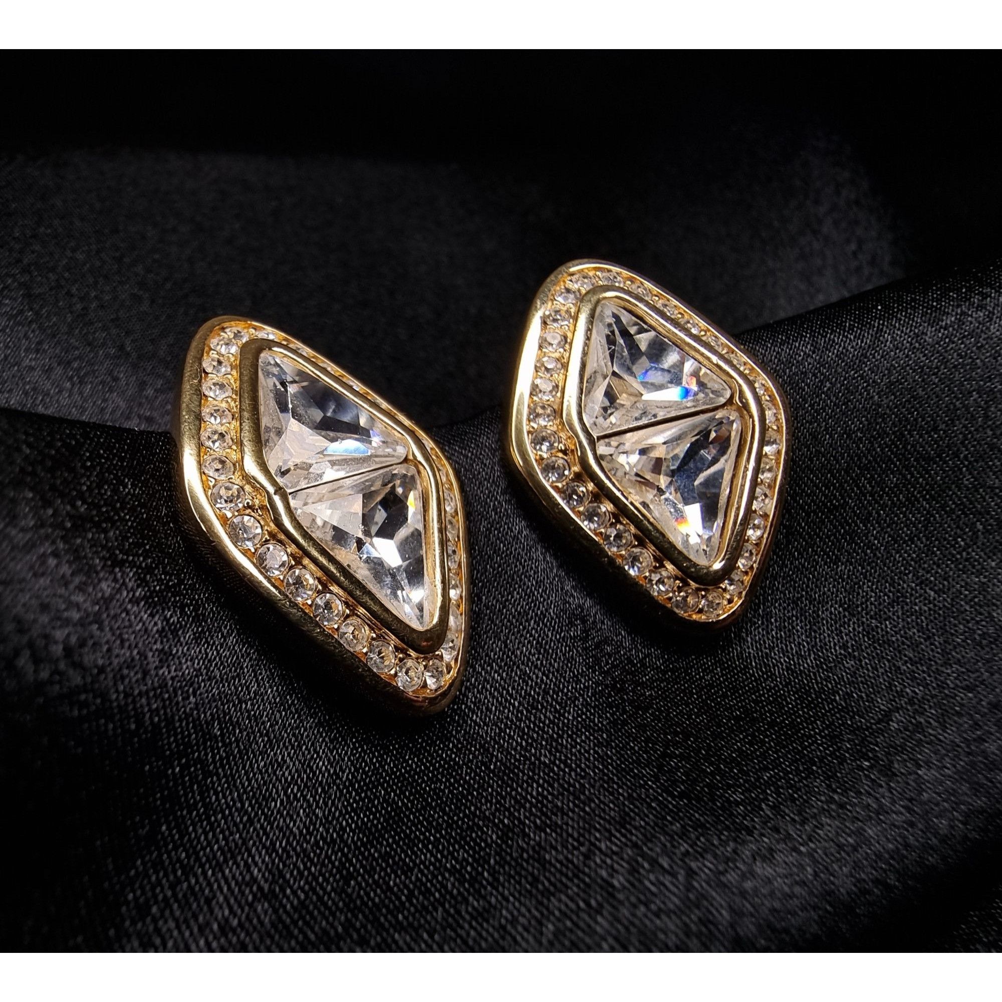 Swarovski Vintage Swarovski 1980s - 1990s Clip-On Earrings With Clear Size ONE SIZE - 5 Thumbnail