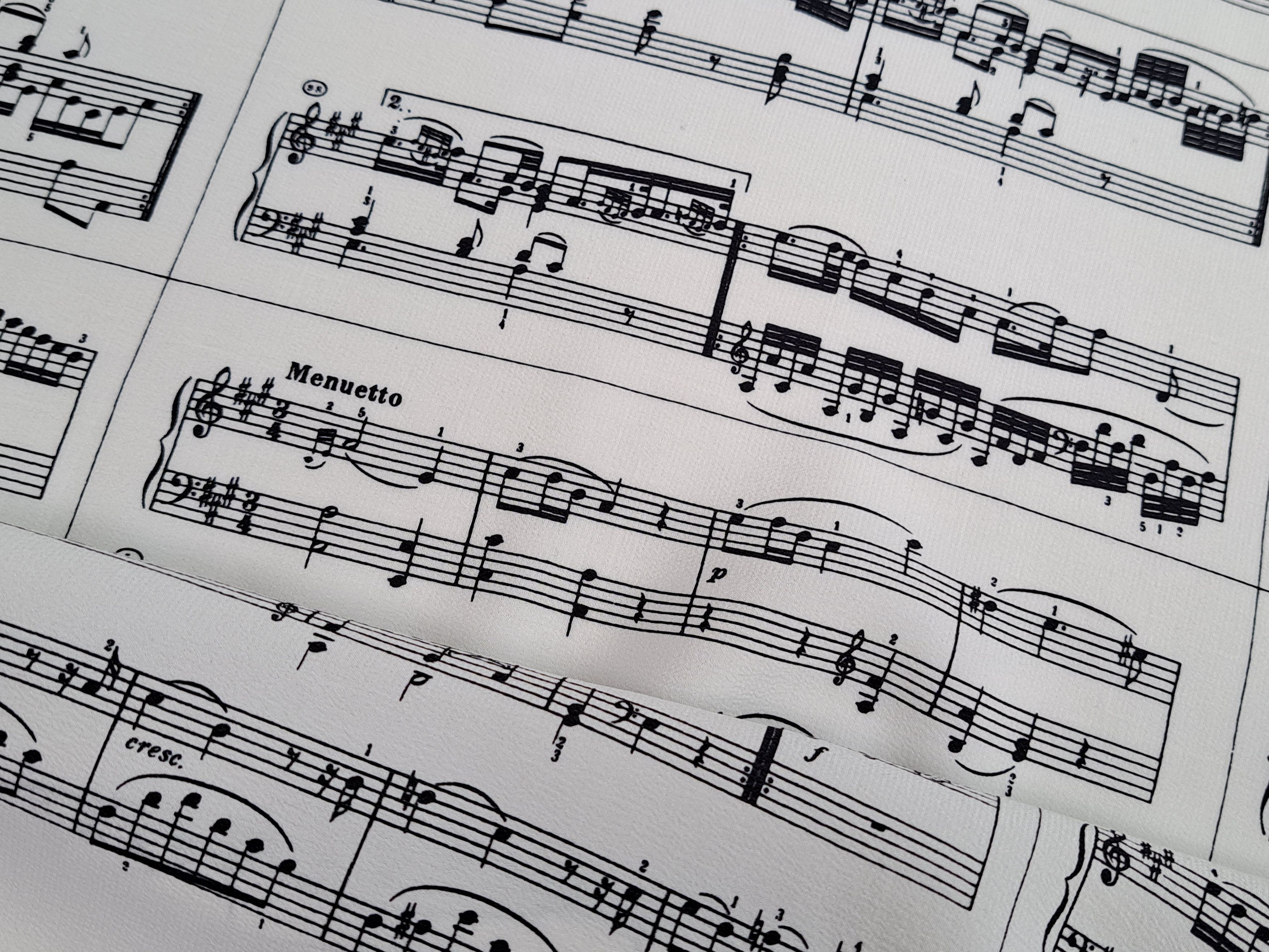 Vintage Vintage Rare Wolfgang Amadeus MOZART Sonate silk scarf. Size ONE SIZE - 8 Thumbnail