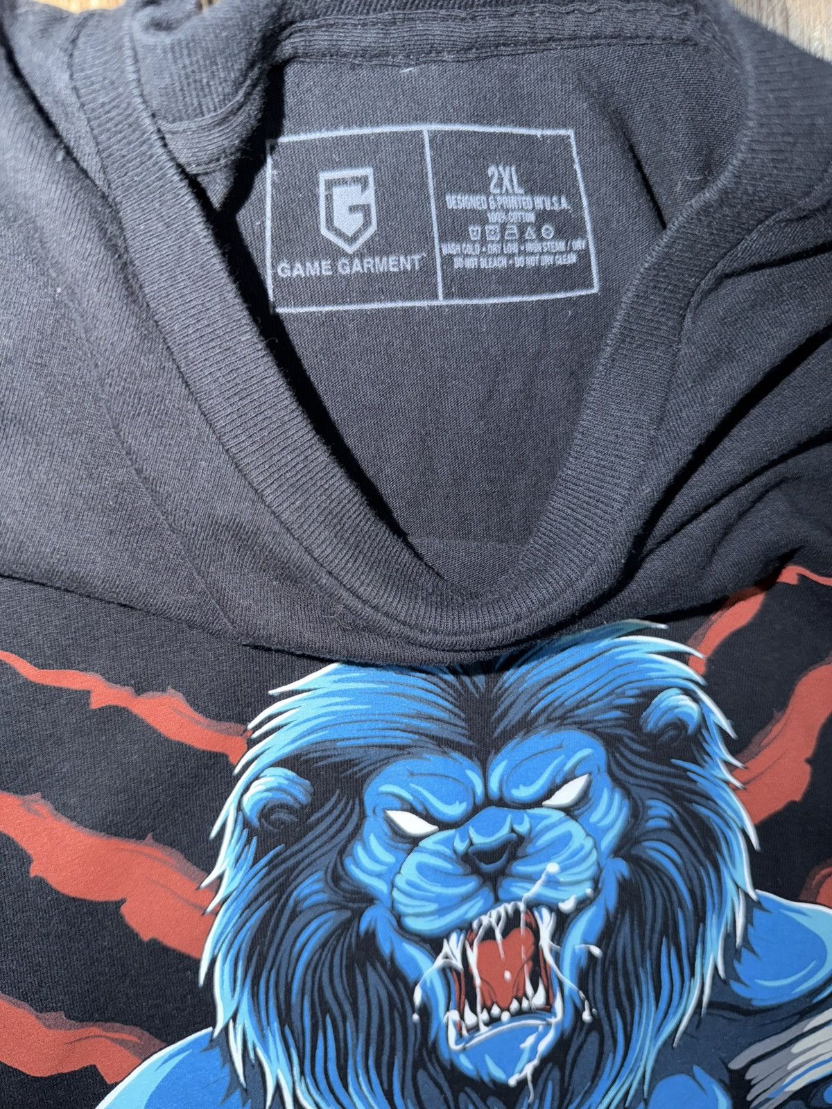 NFL Vintage Detroit Lions NFL Game Garment big lion t-shirt 2XL Size US XXL / EU 58 / 5 - 4 Thumbnail