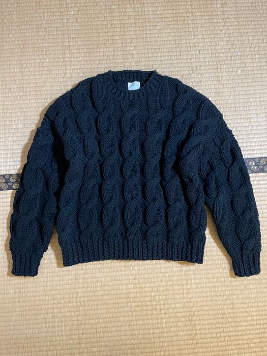 Visvim Visvim Amplus Hand Knit Cable Wool Sweater Sz 2 | Grailed