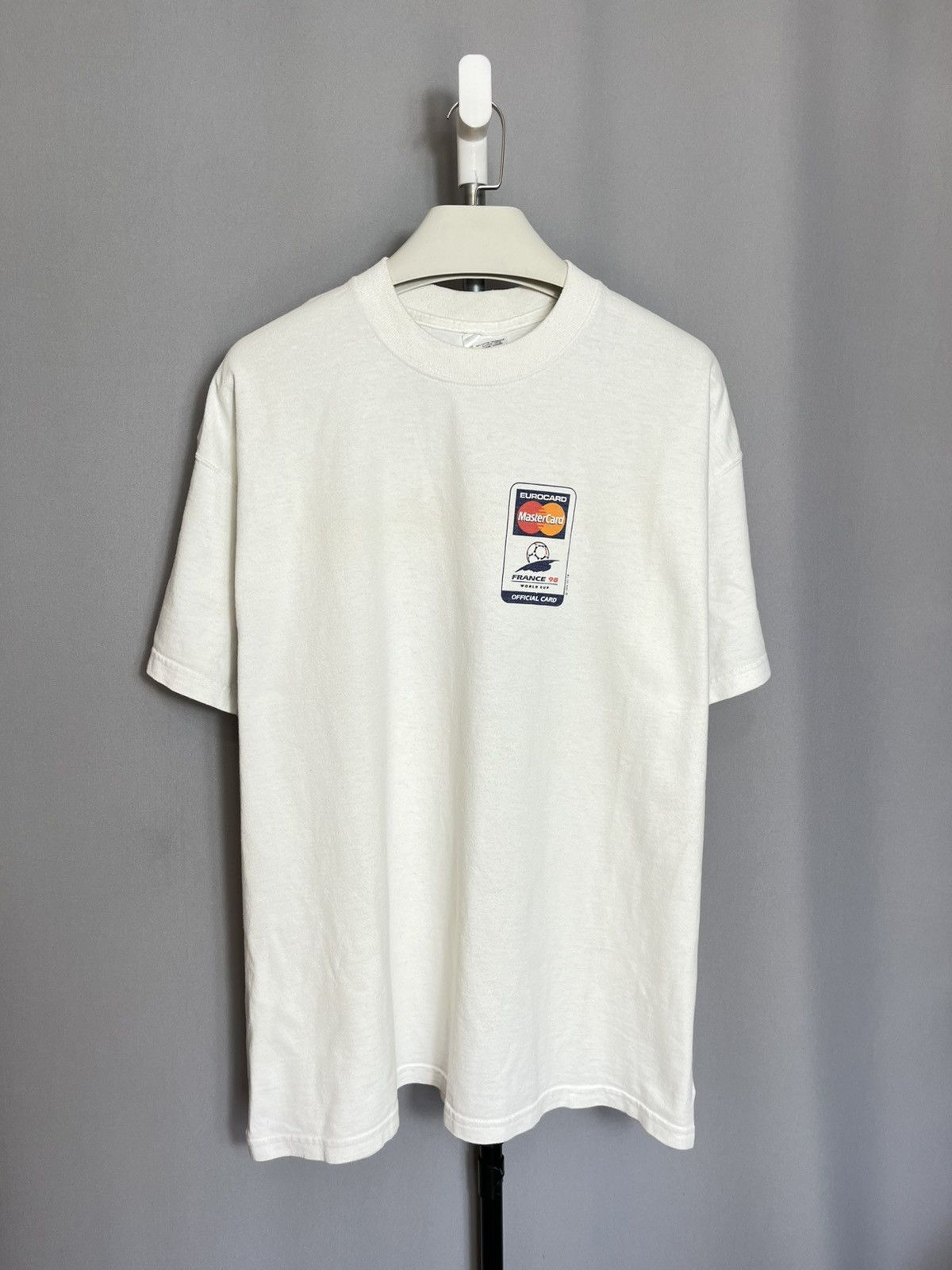 Fruit Of The Loom World Cup France 98 1994 Vintage Mester Card Football Soccer Size US XL / EU 56 / 4 - 1 Thumbnail