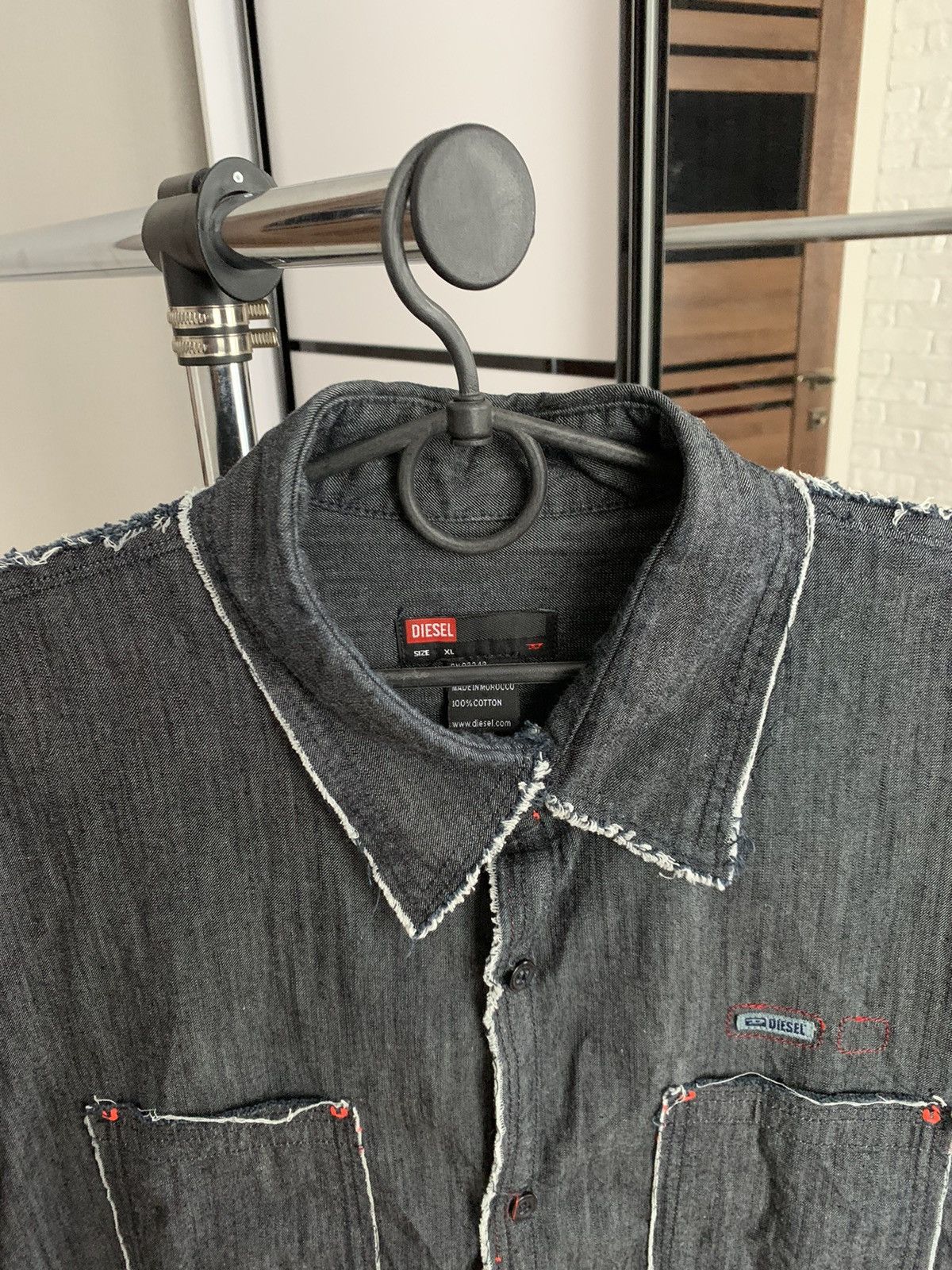 Diesel Diesel Denim Vintage Shirt 90s Logo Distressed Size US XL / EU 56 / 4 - 5 Thumbnail