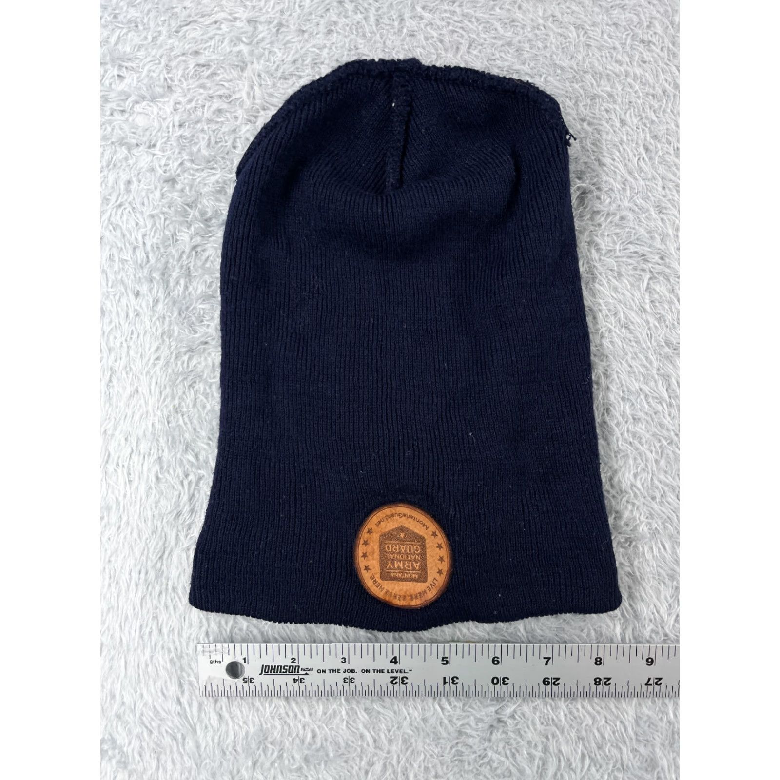 Vintage VINTAGE Montana Army National Guard Beanie Toque Adult OS Blue Knit Acrylic Outdoors Hat Men One Size Blue Army Logo 90s Mens Size ONE SIZE - 5 Thumbnail