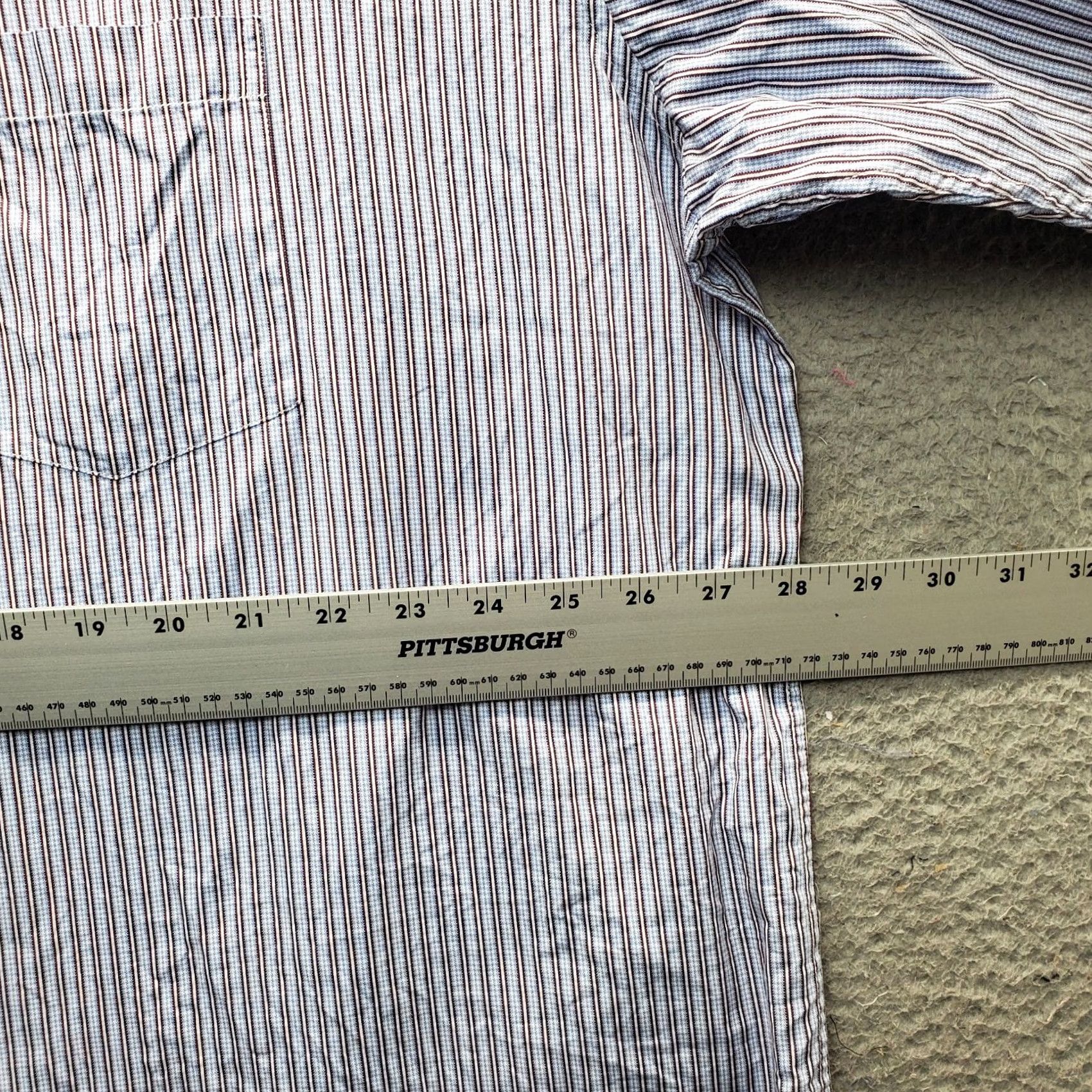 Pronto Uomo Pronto Uomo Shirt Mens 3X Multicolor Striped Relaxed Button-Up Chest Pocket Collared Shirt Size 3X Mens Size US XXL / EU 58 / 5 - 4 Thumbnail