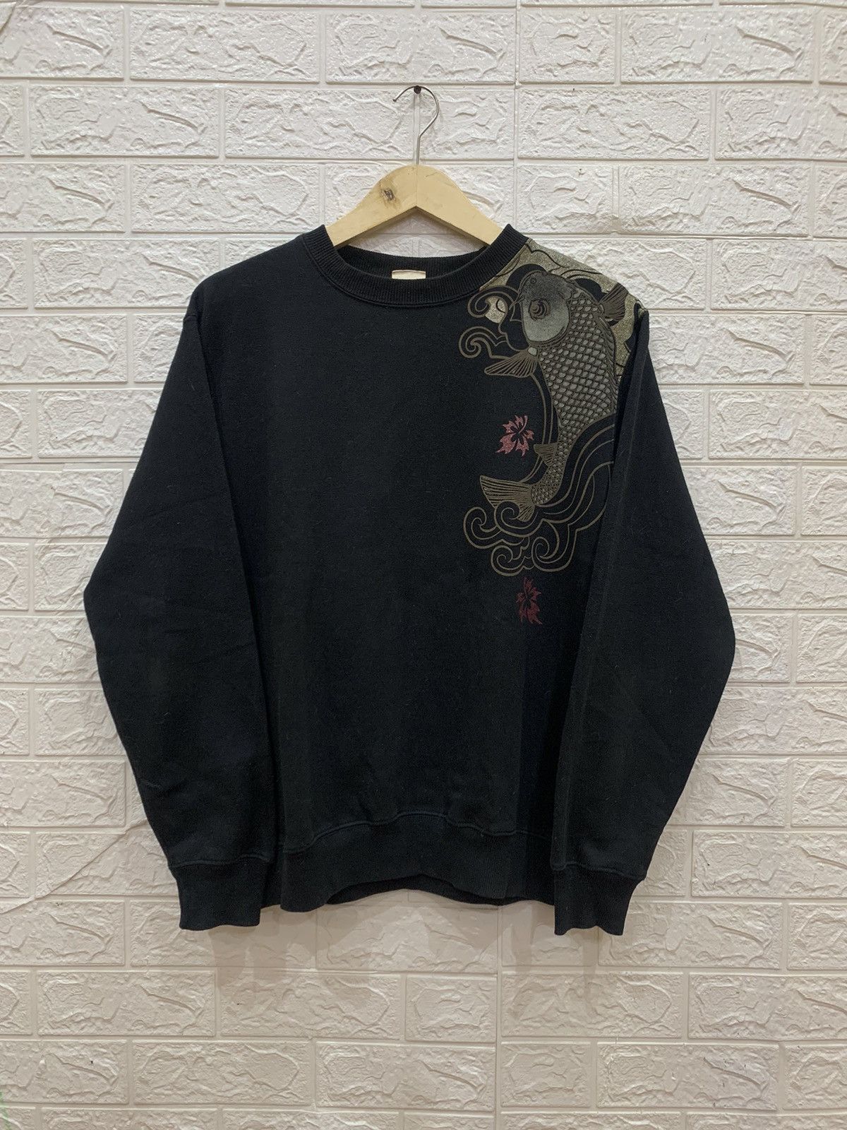 Japanese Brand × Vintage Vintage Strange Heaven KOI glitter print sukajan sweatshirt Size US L / EU 52-54 / 3 - 2 Thumbnail