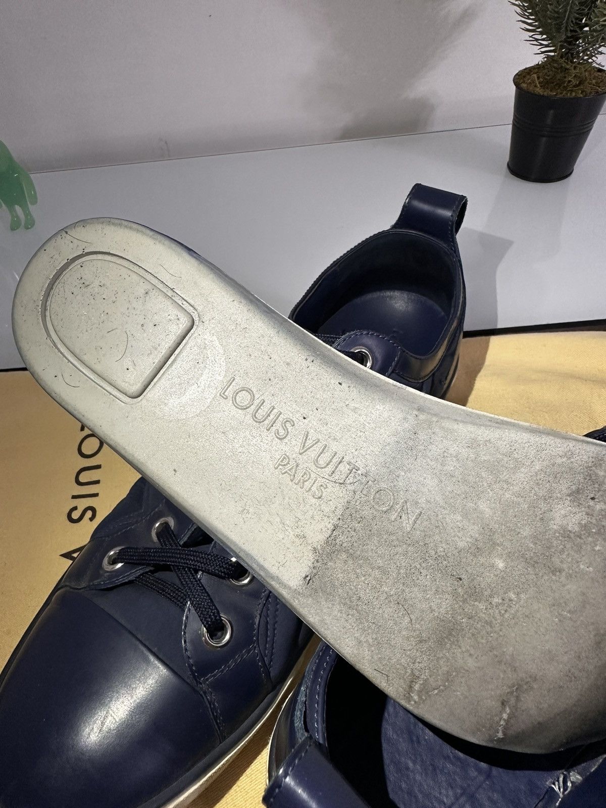 Louis Vuitton Navy Blue Sneakers Size US 11.5 / EU 44-45 - 14 Thumbnail