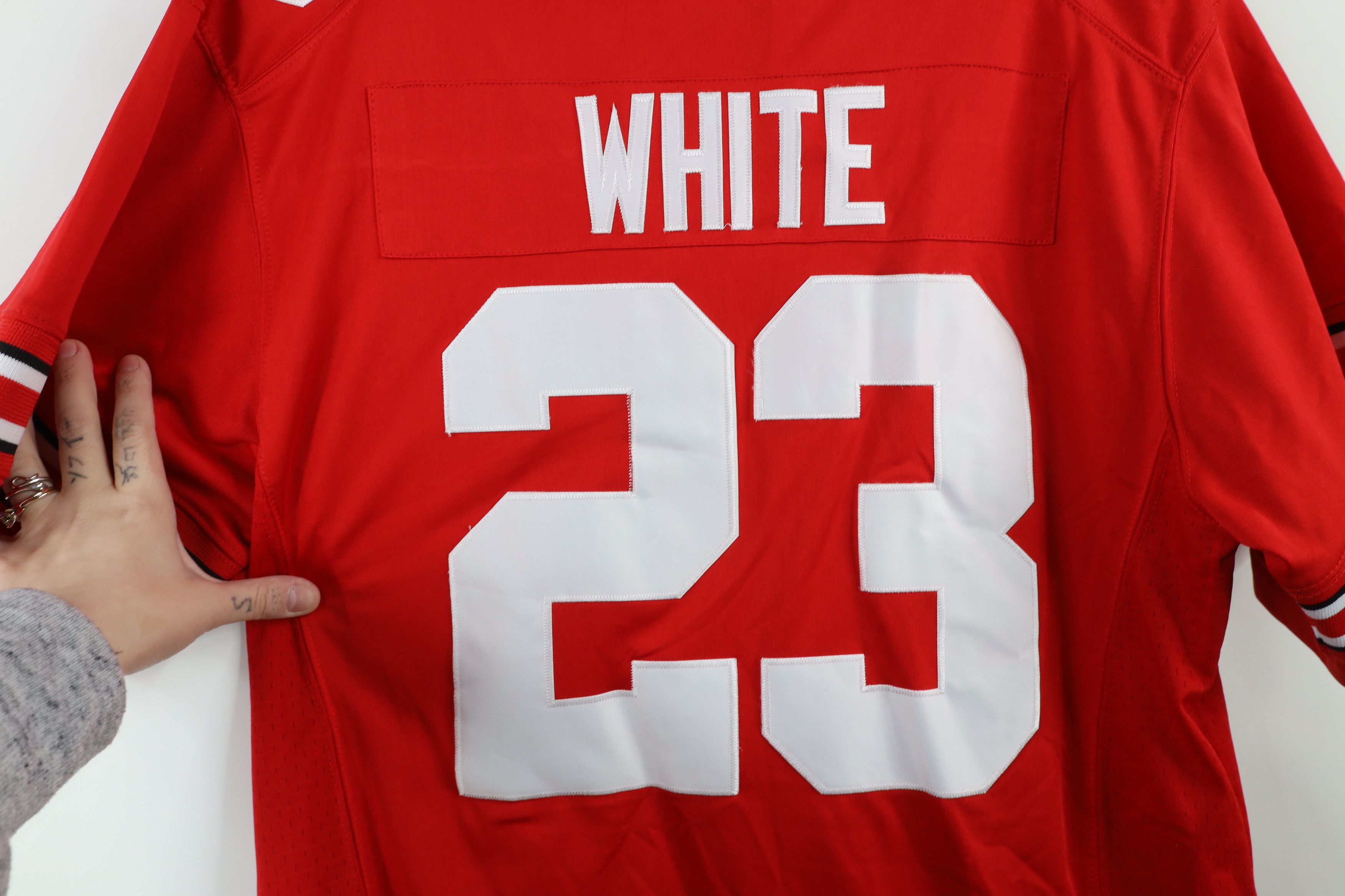 Nike × Vintage Nike White Ohio State University Football Jersey Red #23 Size US M / EU 48-50 / 2 - 13 Thumbnail