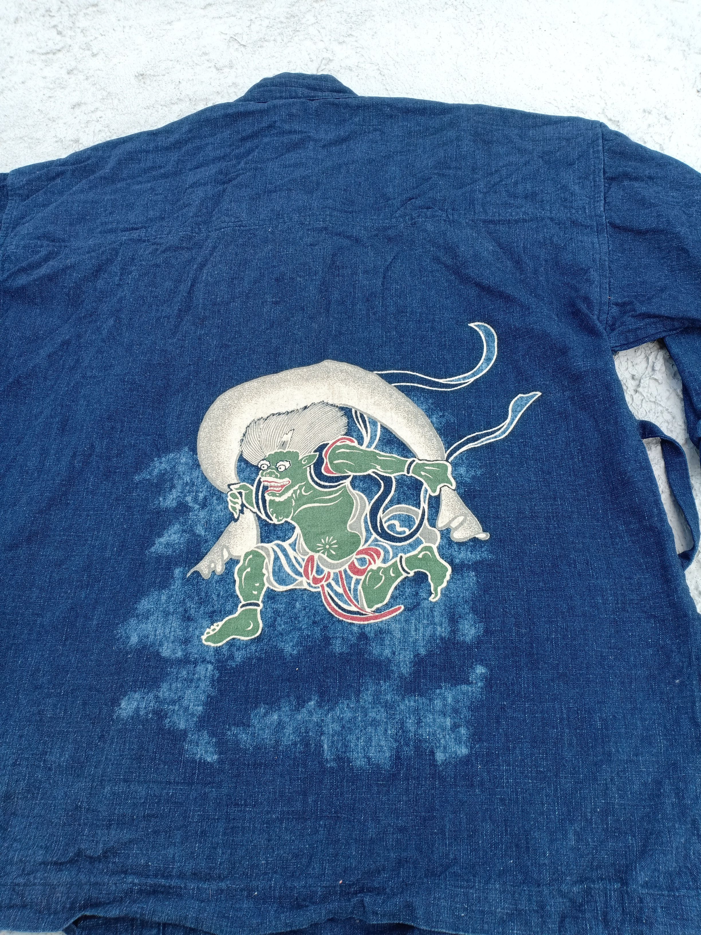 Vintage HANUMAN Kimono Denim Jacket Size US M / EU 48-50 / 2 - 2 Thumbnail