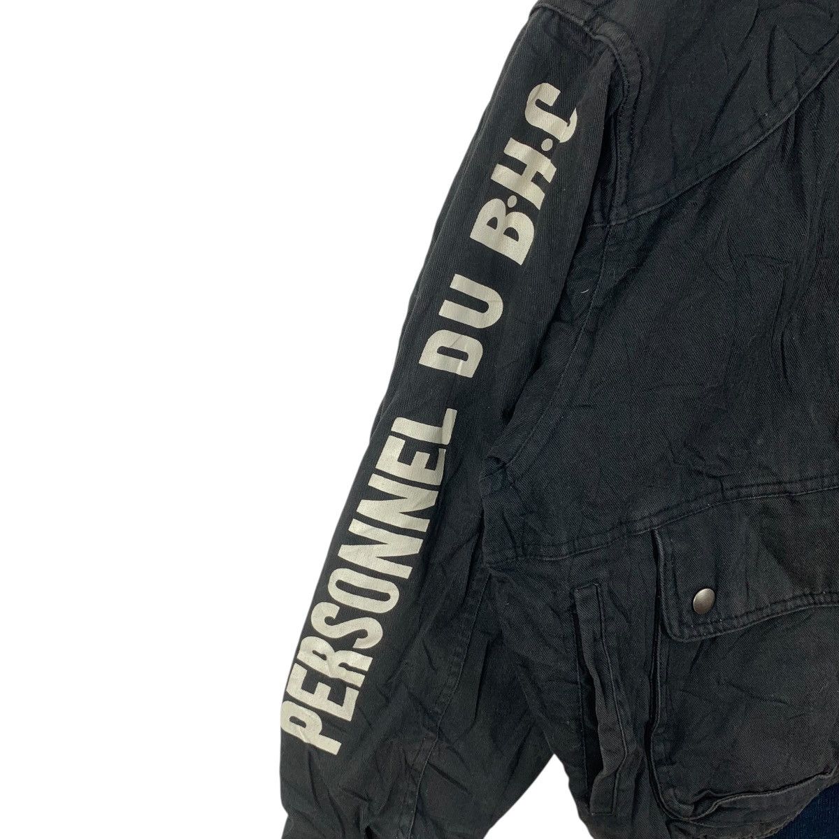 Vintage Vintage BE HOT JAPAN Pour Vous Bon Vetement Denim Bomber Size US XXL / EU 58 / 5 - 8 Thumbnail