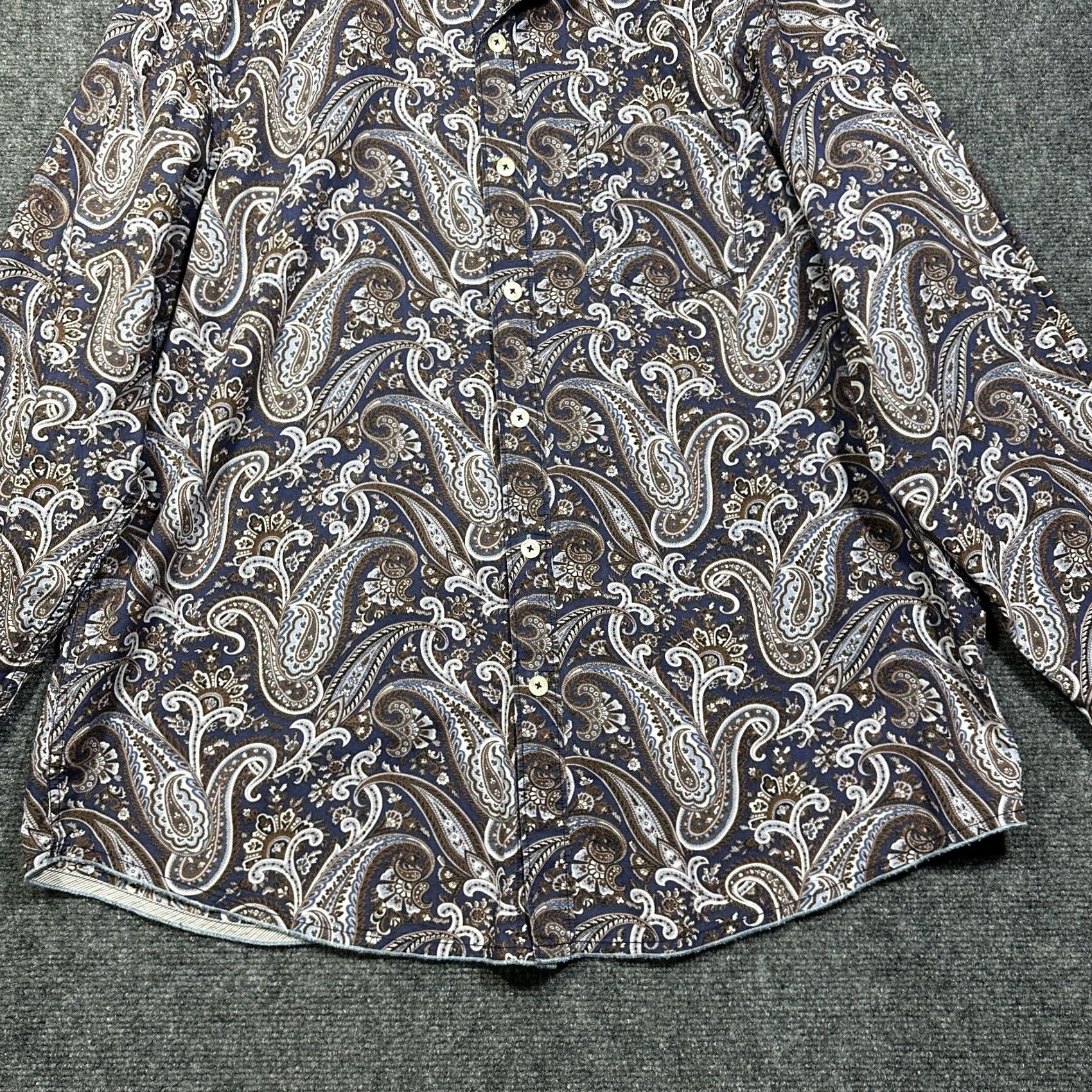Tommy Bahama Tommy Bahama Jeans Shirt Mens XL Button Down Cotton Blue Paisley Pocket Size US XL / EU 56 / 4 - 2 Thumbnail