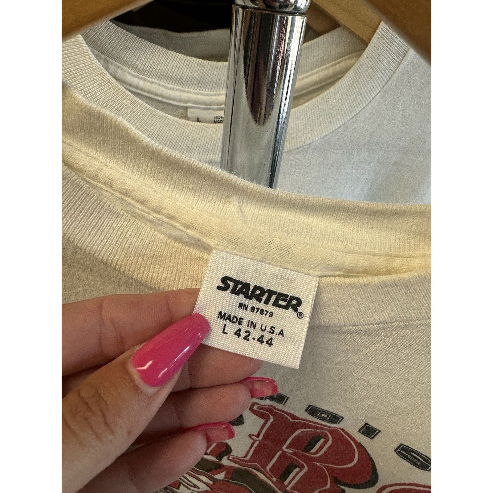 Starter 1990 San Francisco 49ers Back To Back Champs Starter Tee L Size US L / EU 52-54 / 3 - 4 Thumbnail