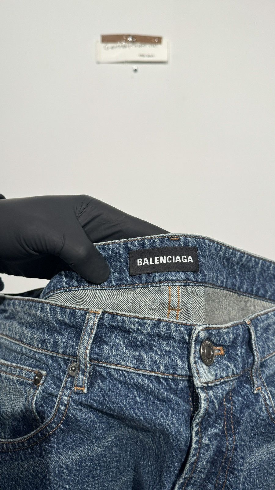 Balenciaga Balenciaga Medium Wash Straight Leg Jeans - Size 34 Size US 34 / EU 50 - 4 Thumbnail